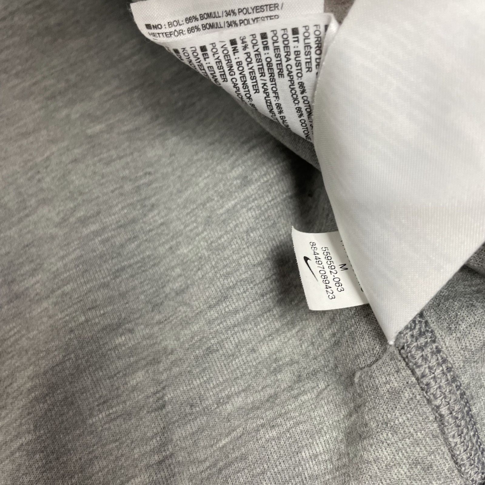 Nike Nike Men's Gray Cotton Long Sleeve Full Zip Hoodie Medium Size US M / EU 48-50 / 2 - 13 Thumbnail