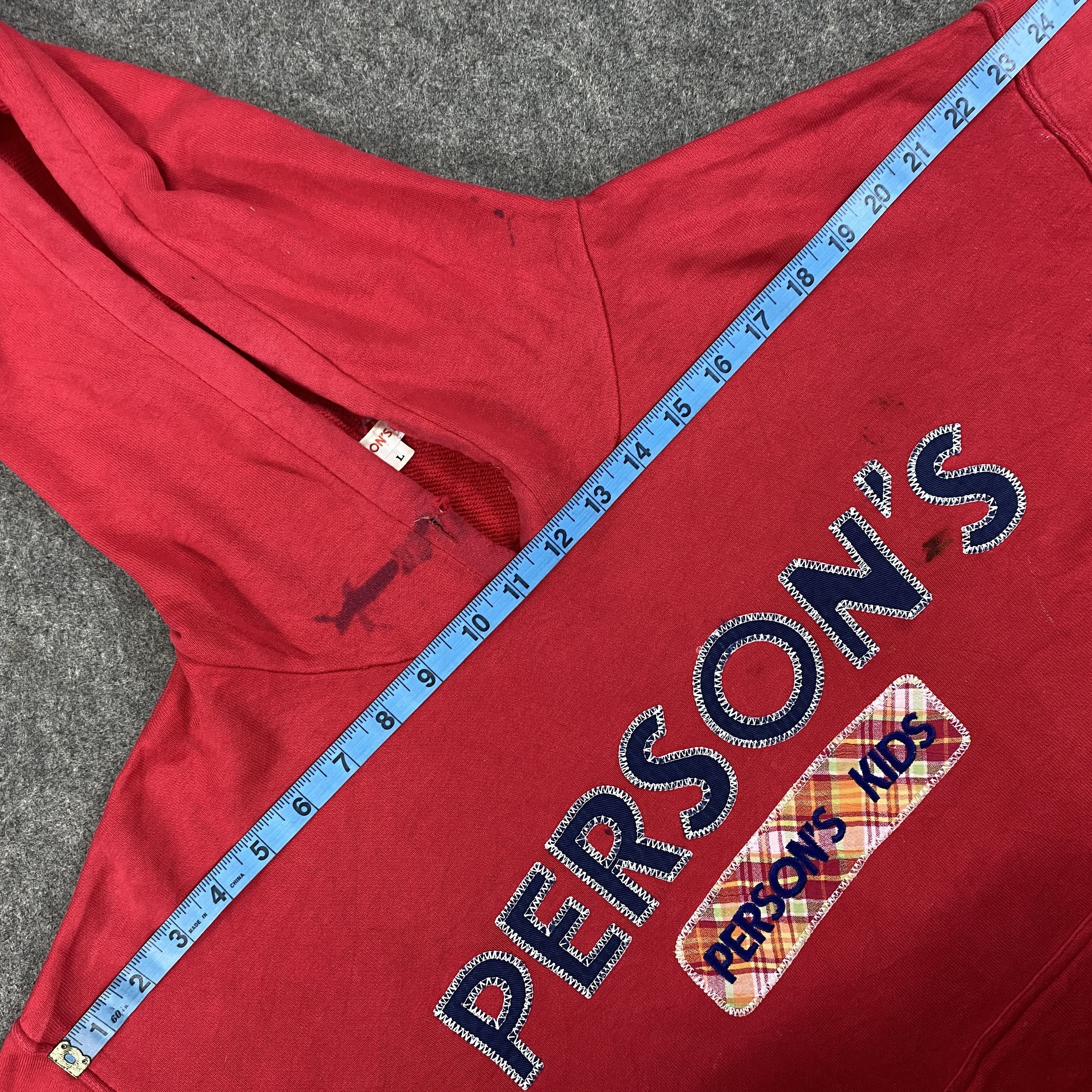 Japanese Brand Vintage Person's Kids Red Hoodie -SW151 Size US L / EU 52-54 / 3 - 8 Thumbnail