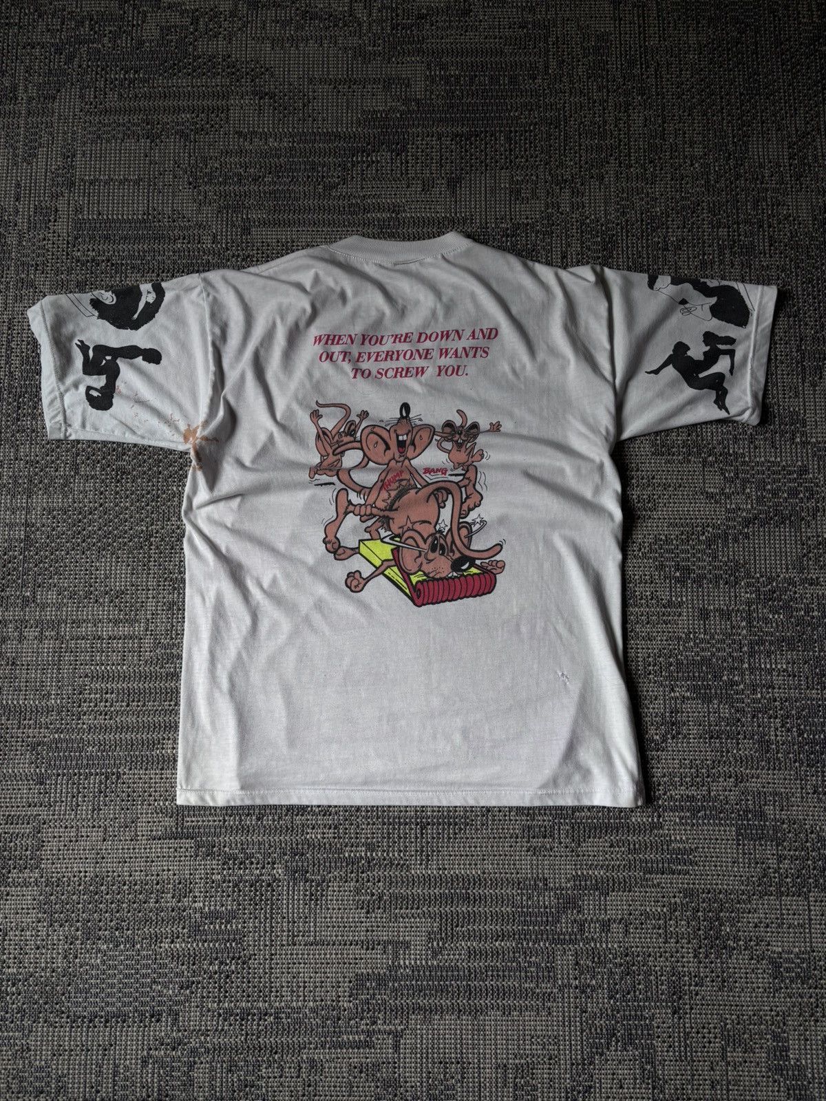Vintage Vintage 90s Sigmund Freud "What's On A Man's Mind" AOP Tee Size US XL / EU 56 / 4 - 9 Thumbnail
