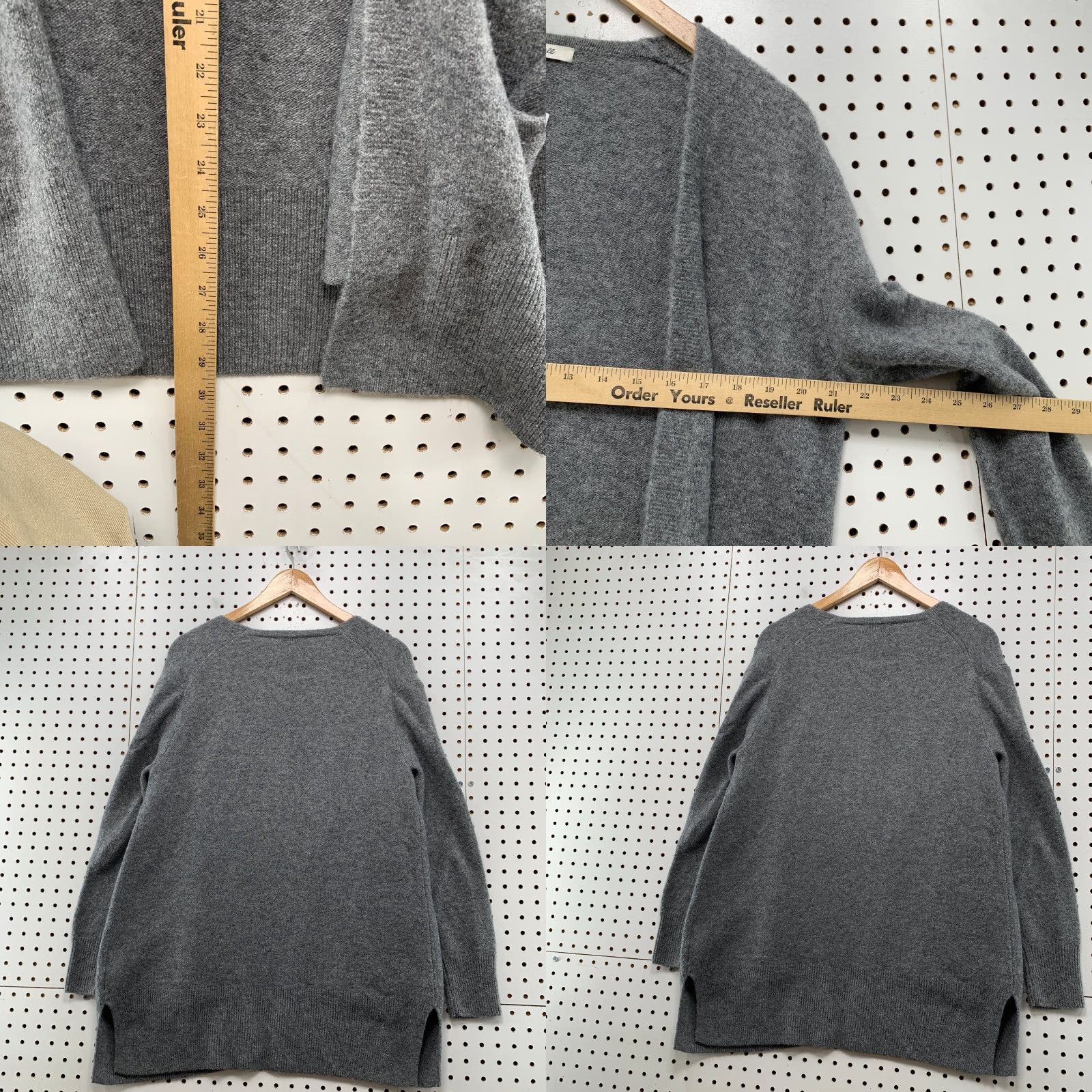 Madewell Madewell Cardigan Sweater Womens XS Gray Merino Wool Open Pocket Oversized Size XS / US 0-2 / IT 36-38 - 8 Thumbnail