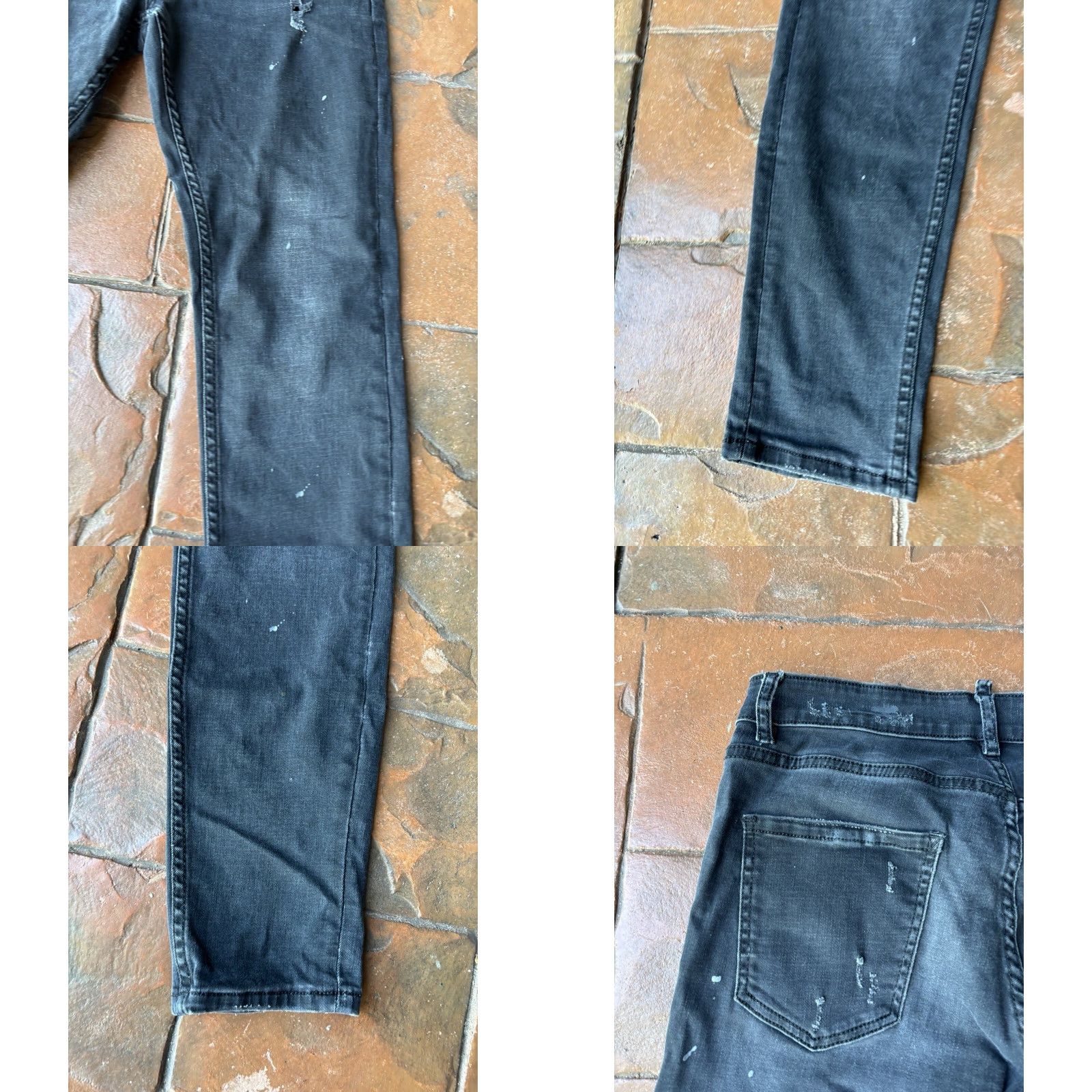Dsquared2 Dsquared2 Slim Jeans Mens 48 29.5x31 Distressed Black Button Fly Straight Leg Jeans Mens/Blue Denim Slim 5-Pocket Modern Straight N/A Size US 32 / EU 48 - 8 Thumbnail