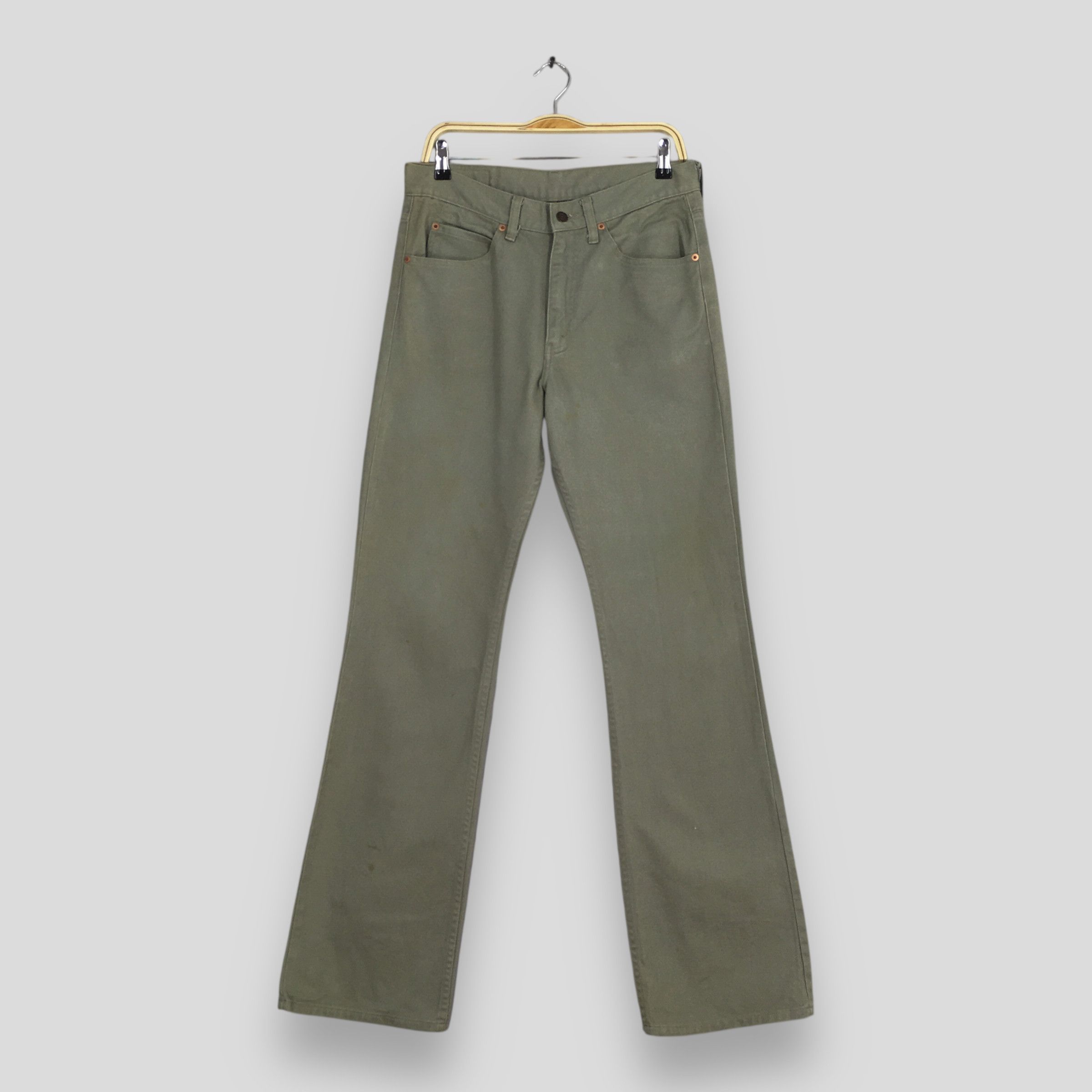 Levi's Size 31x33.5 Vintage Levi's 517 Bootcut Olive Pants S1898 Size US 31 - 1 Thumbnail