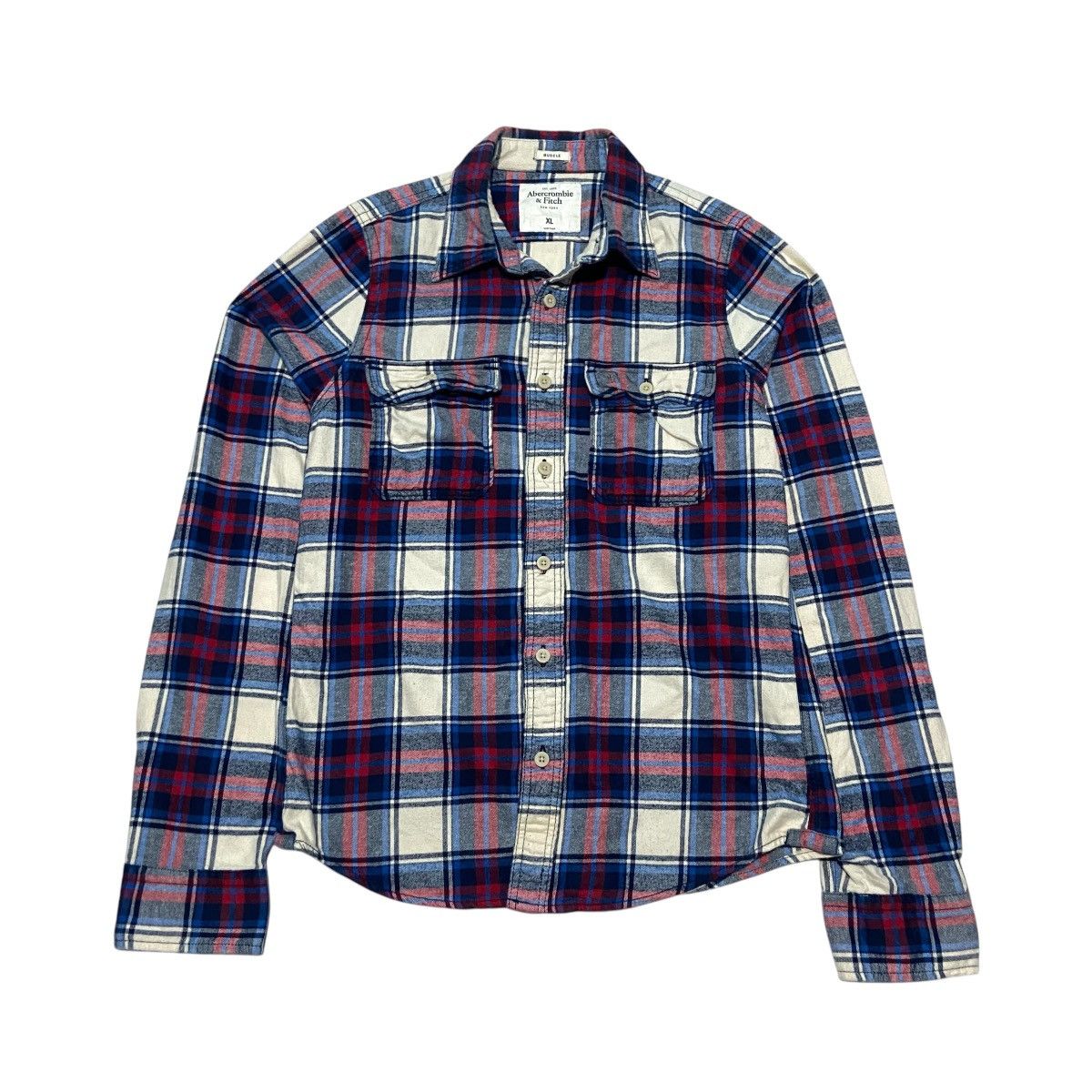 Abercrombie & Fitch × Flannel × Vintage Vintage Abercrombie & Fitch Plaid Flannel Size US XL / EU 56 / 4 - 1 Thumbnail