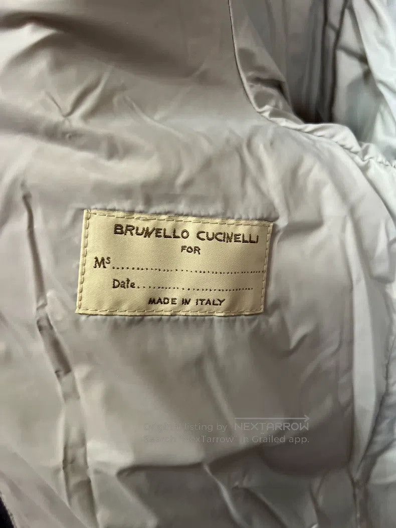 Brunello Cucinelli Brunello Cucinelli Woman's Down Jacket, Grey-Black, White Size S / US 4 / IT 40 - 6 Thumbnail