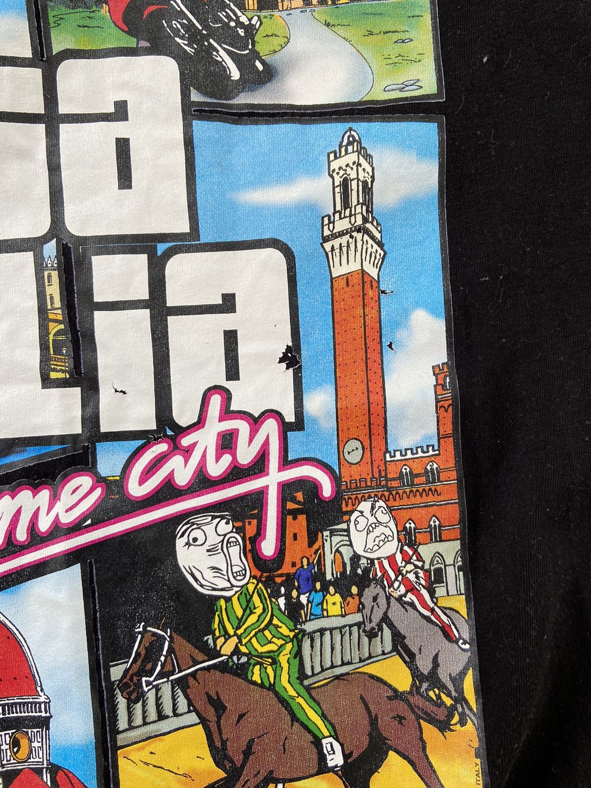 Japanese Brand × Vintage Humor Italia Meme City GTA5 Style Y2K T-shirt Size US L / EU 52-54 / 3 - 6 Thumbnail