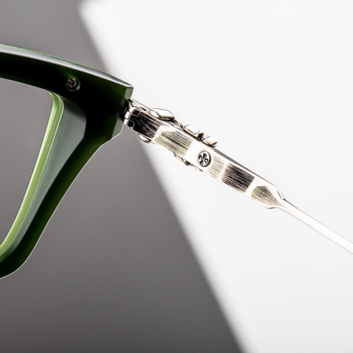 Chrome Hearts CHROME HEARTS TRYDIXAGAIN MATTE DARK OLIVE AG GLASSES Size ONE SIZE - 4 Thumbnail