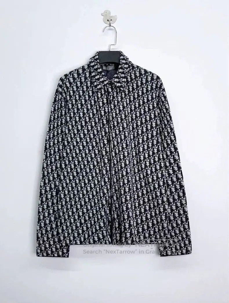 Dior Dior Monogram Cotton Knit Long Sleeve Jacket. Size US L / EU 52-54 / 3 - 1 Thumbnail