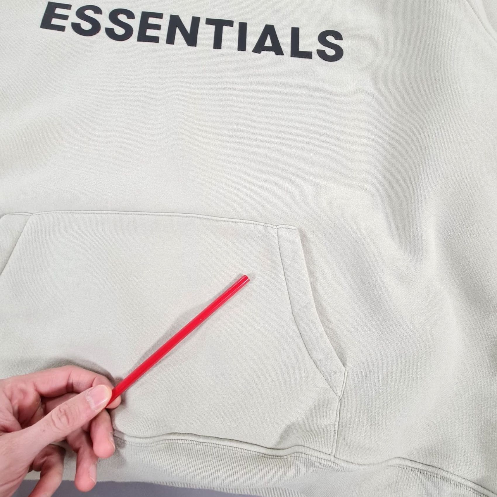 Fear of God Fear Of God Essentials Hoodie Mens XL Green Oversized Fleece Kangaroo Pocket Logo Boxy/Regular Fit Size US XL / EU 56 / 4 - 7 Thumbnail