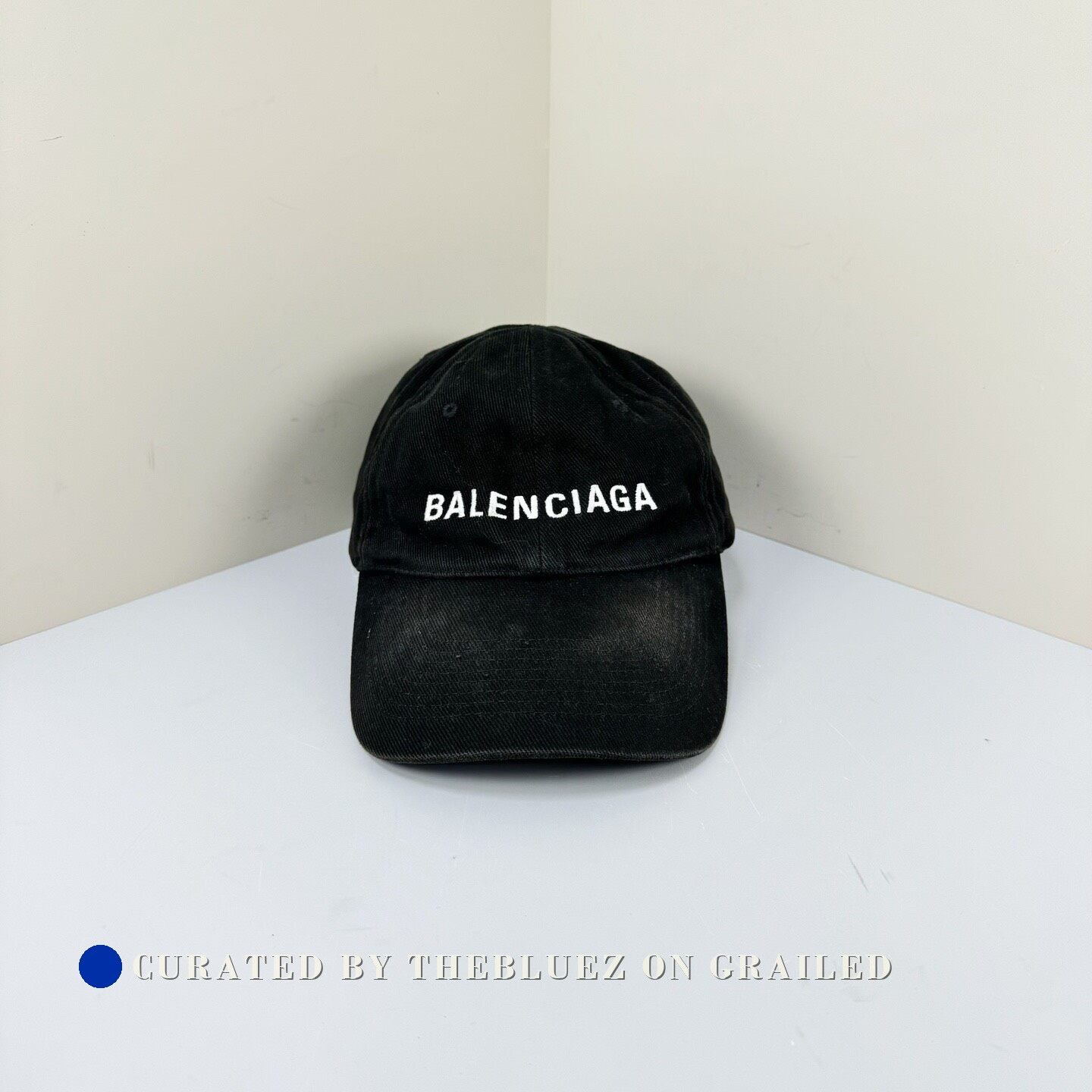 Balenciaga Balenciaga Washed Distressed Embroidered Logo Cap Size ONE SIZE - 1 Thumbnail