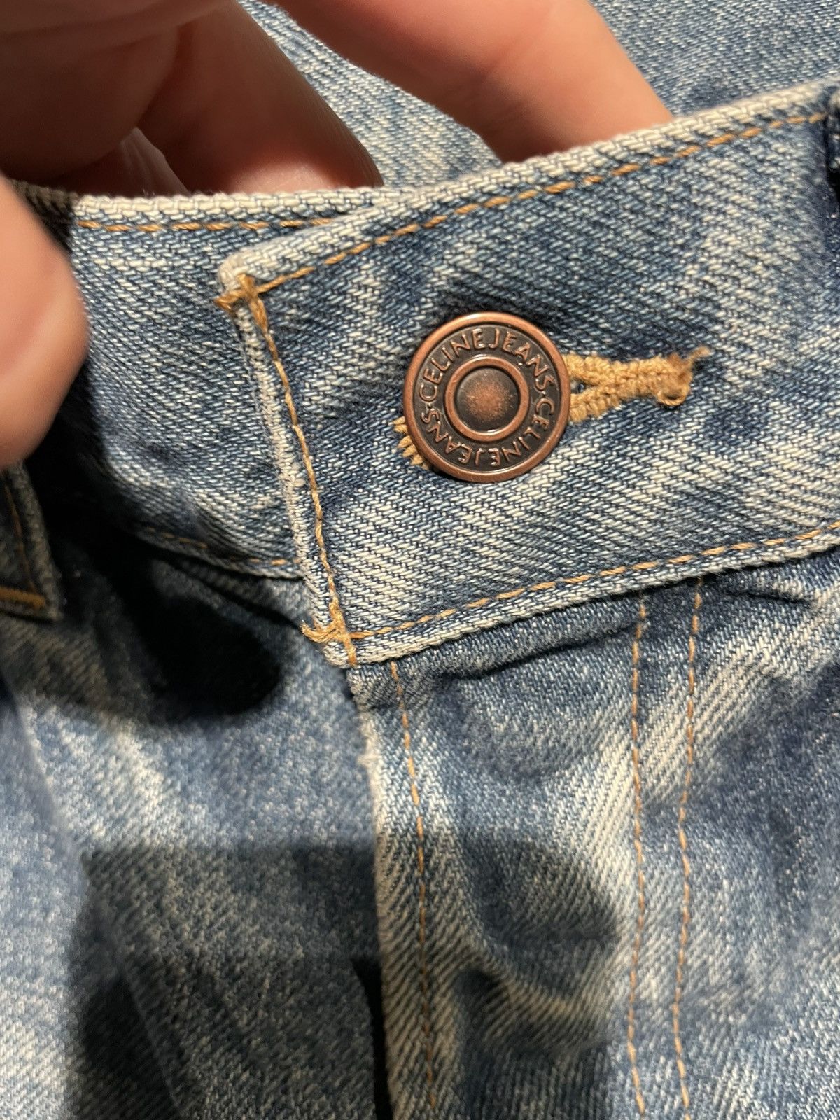 Celine Lou low-rise jeans in vintage union wash denim Size US 30 / EU 46 - 4 Thumbnail