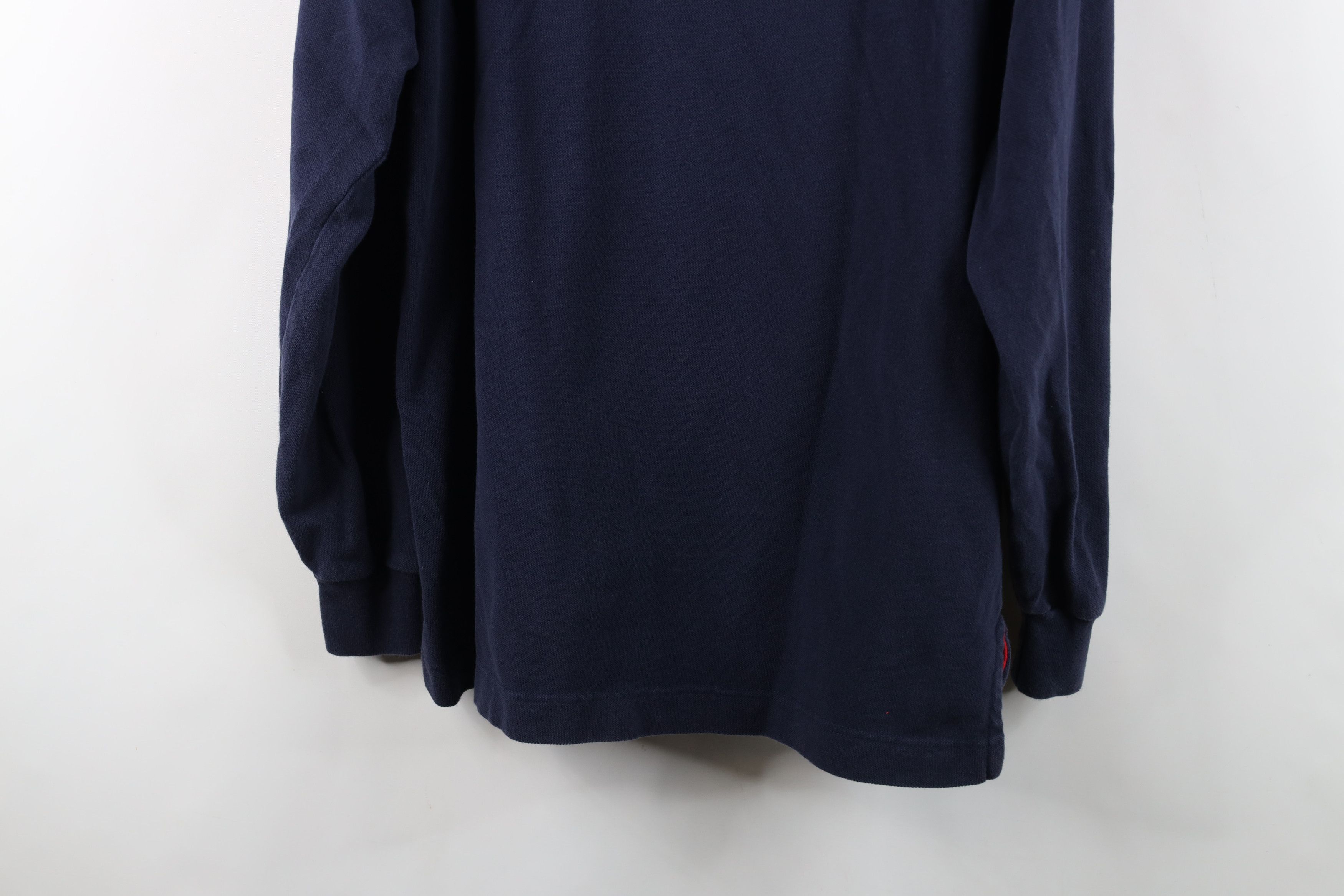 Nautica Vintage 90s Nautica Long Sleeve Rugby Polo Shirt Blue Size US L / EU 52-54 / 3 - 14 Thumbnail