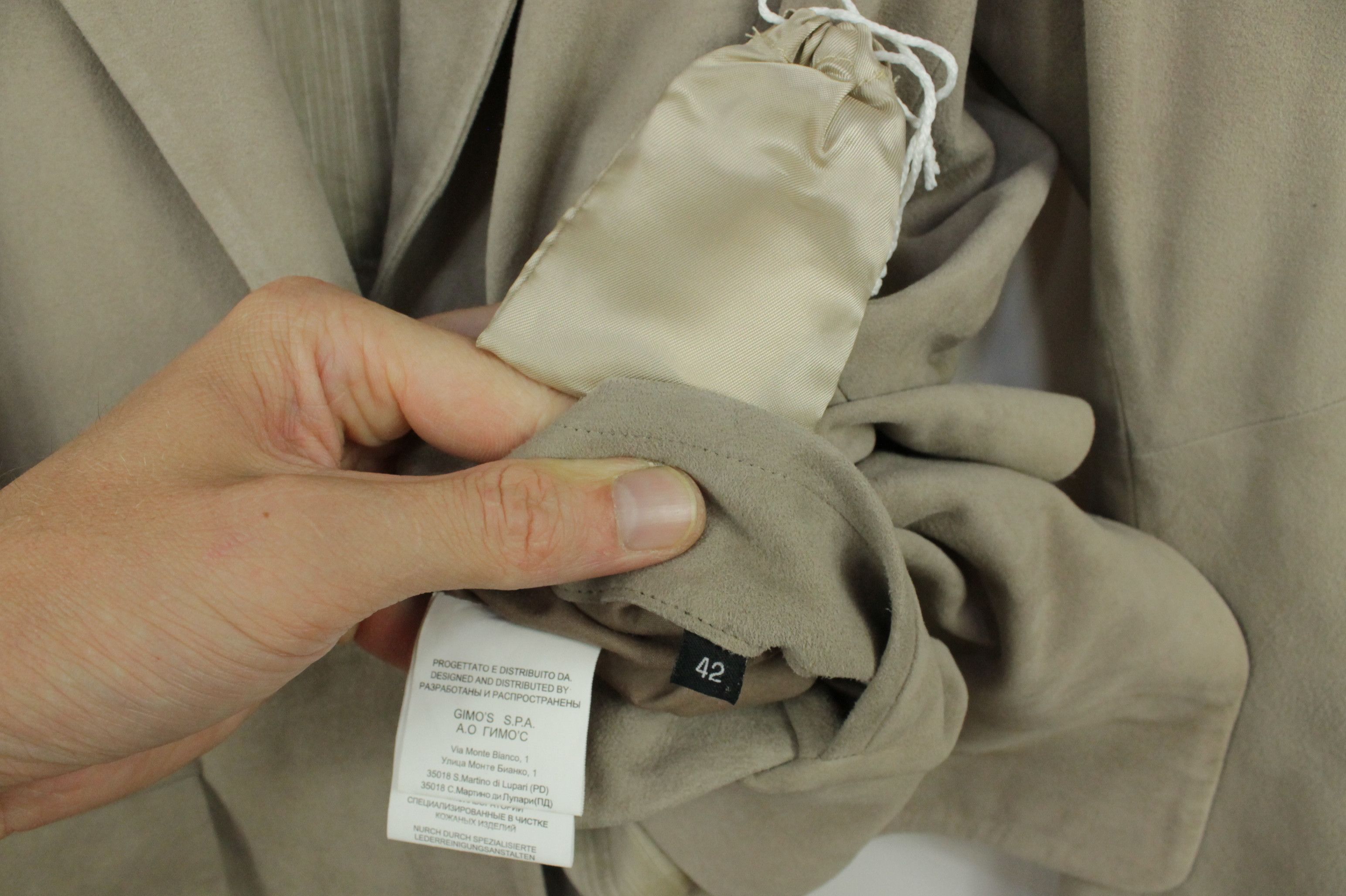 Gimo's Gimo's Gray Suede Leather Blazer Jacket Women's Size M / US 6-8 / IT 42-44 - 10 Thumbnail