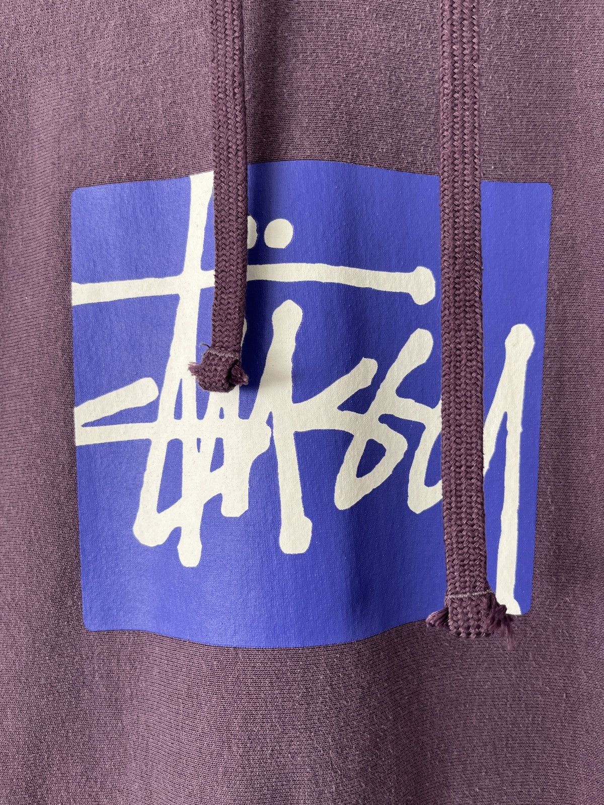 Stussy Stock Box Logo Hoodie Pullover Grape Size US M / EU 48-50 / 2 - 5 Thumbnail