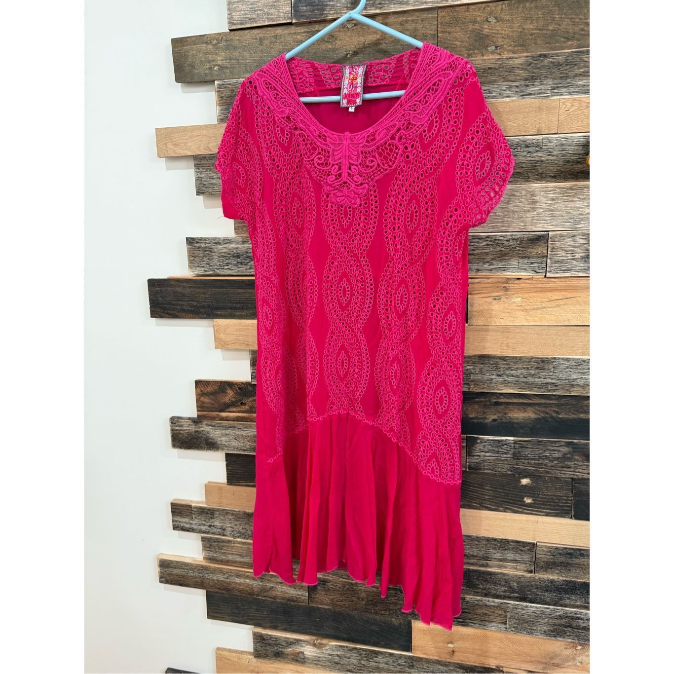 Johnny Was Johnny Was bright pink midi dress sz L Size L / US 10 / IT 46 - 1 Thumbnail