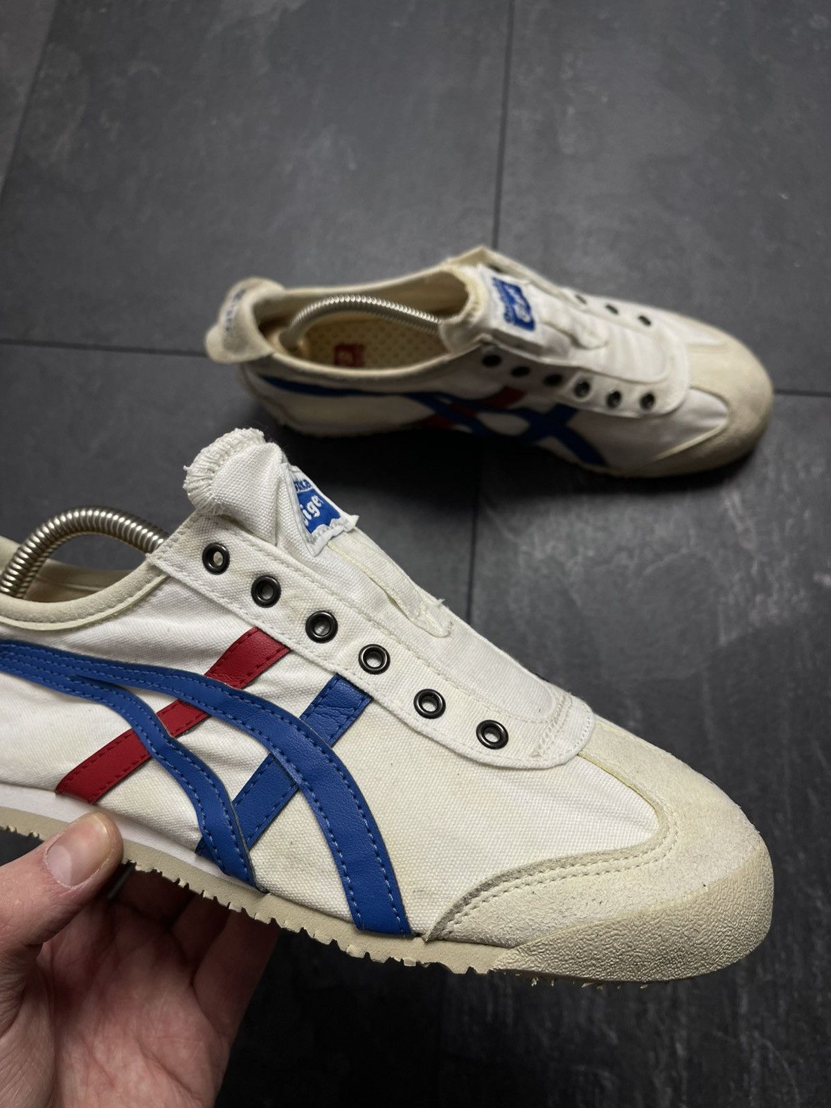 Asics × Japanese Brand × Vintage Vintage ASICS Tiger Onitsuka White Sneakers Size US 5.5 / EU 38 - 3 Thumbnail