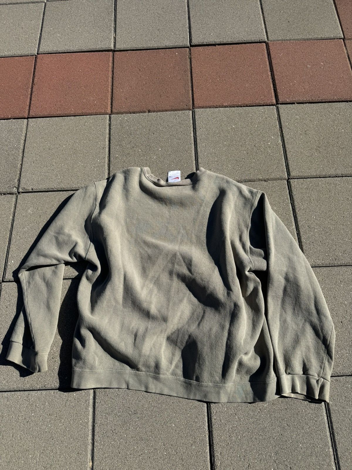 Nike × Vintage Vintage 90s Nike Swoosh Crewneck Earth Tone Size US XL / EU 56 / 4 - 9 Thumbnail