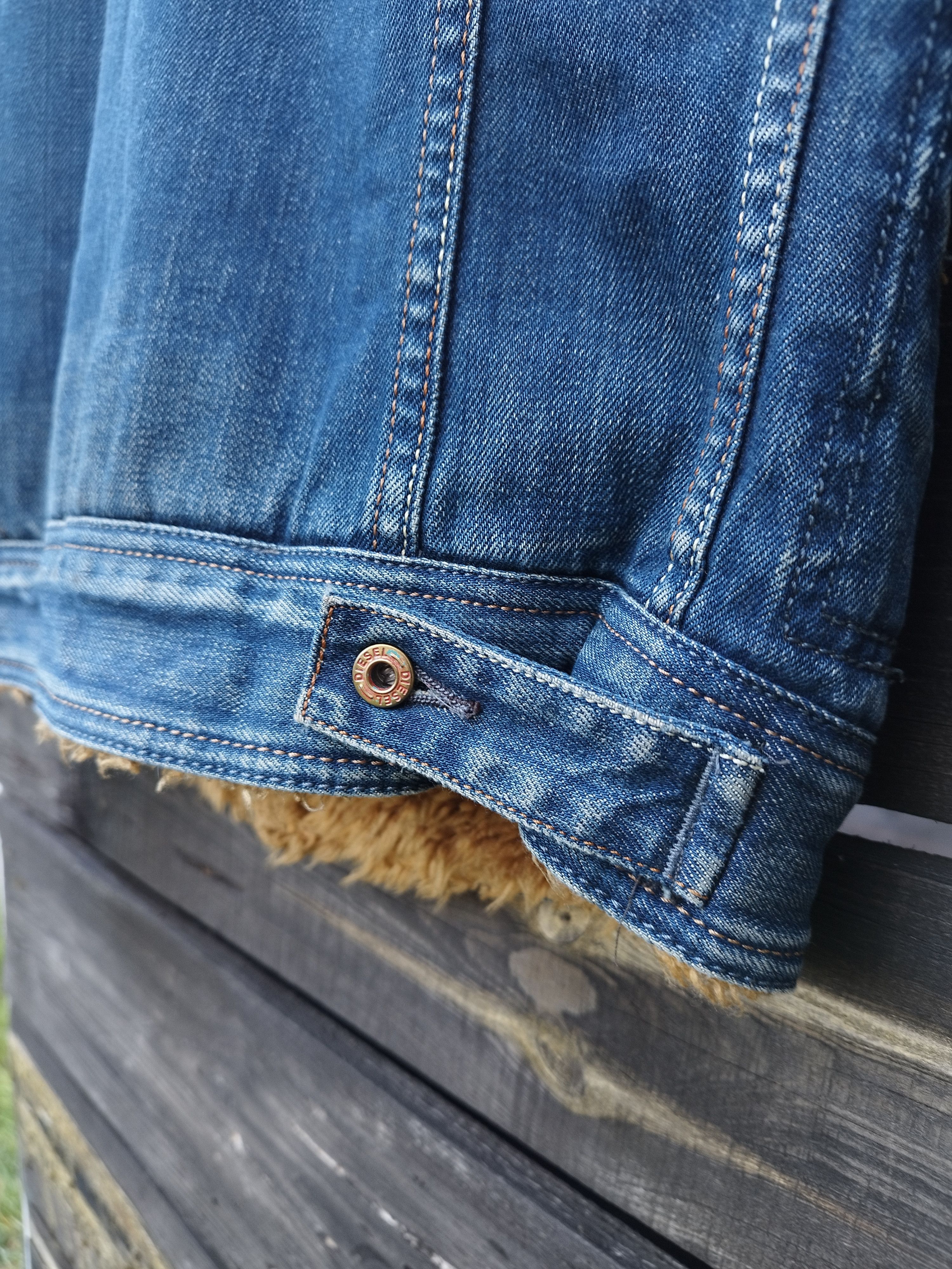 Diesel Vintage Diesel Denim Sherpa Lined Trucker Jacket Blue Men's Size US M / EU 48-50 / 2 - 15 Thumbnail