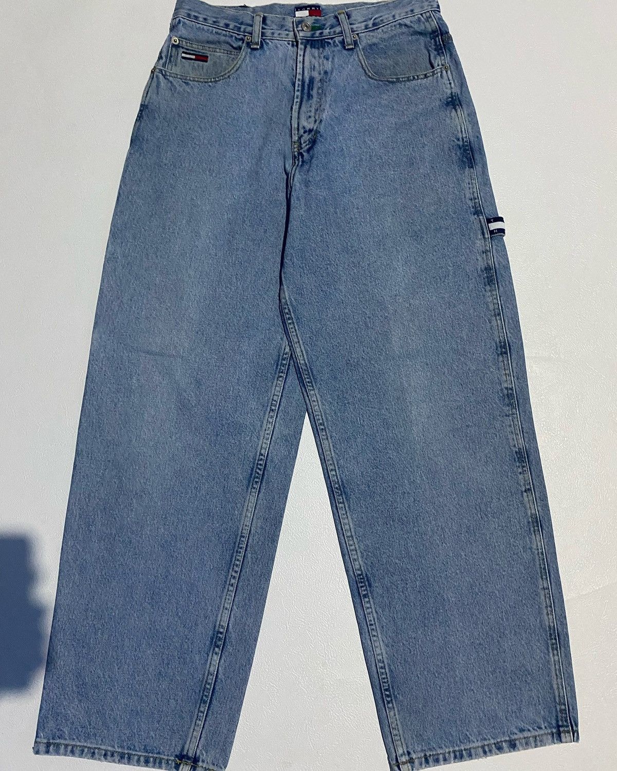 Rare TOMMY HILFIGER Vintage Baggy Carpenter Jeans 90's USA🇺🇸
