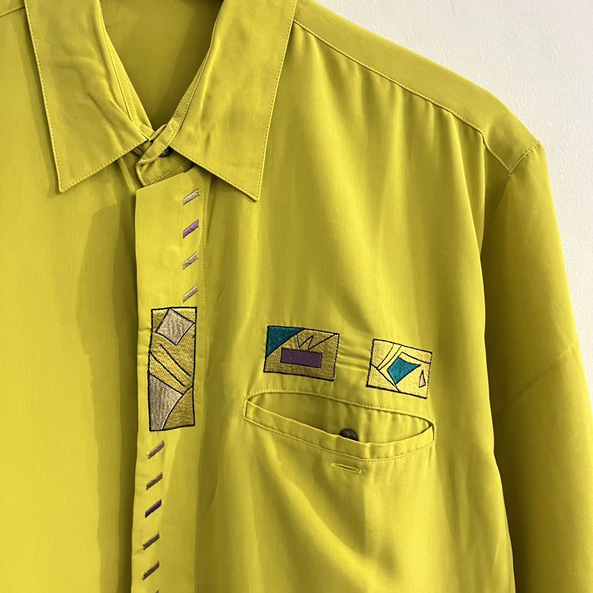 Balenciaga Balenciaga Embroidered Accent Pocket Button Up Shirt Size US M / EU 48-50 / 2 - 3 Thumbnail
