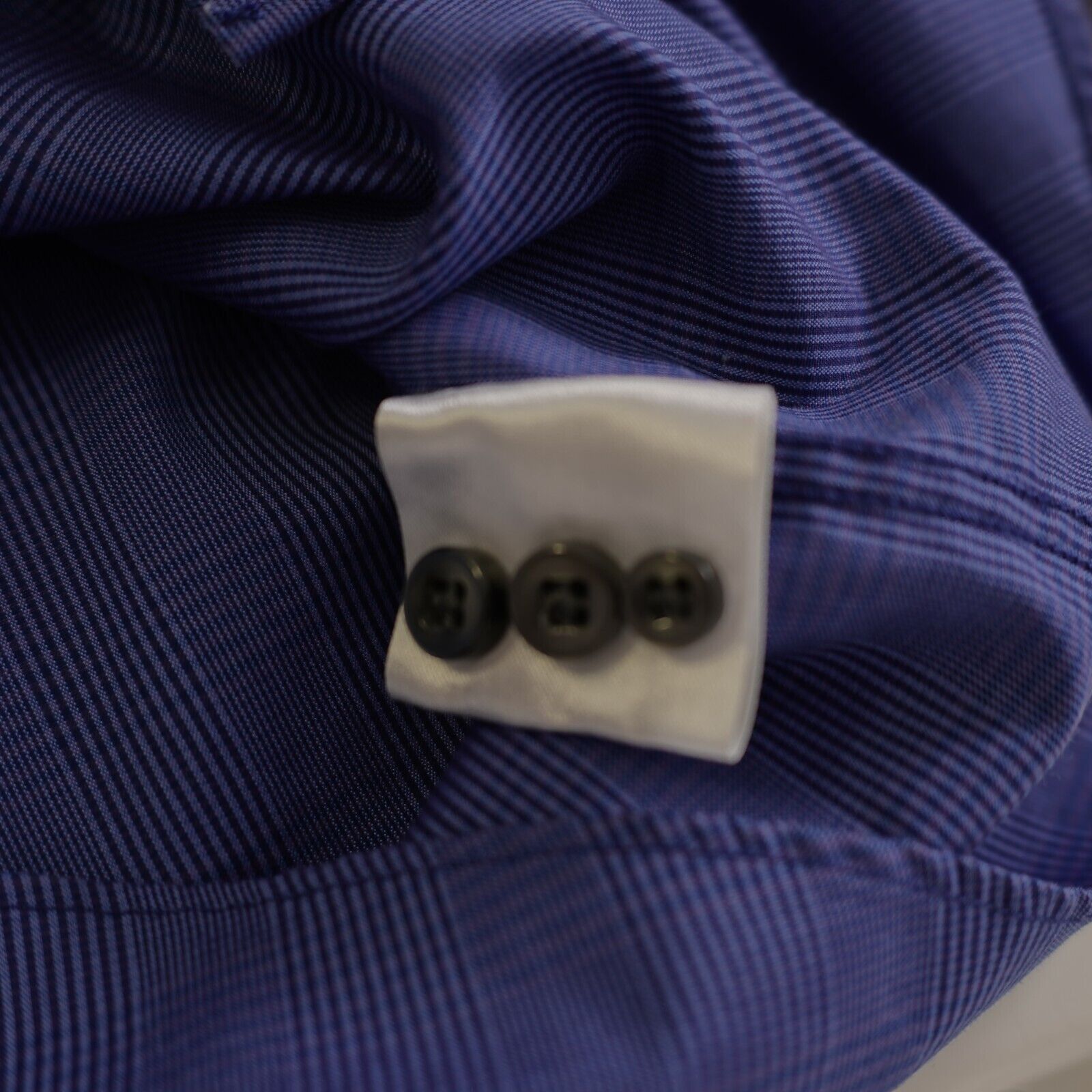 Egara Egara Blue Non Iron Slim Fit Medium Flip Cuff Collared Dress Size US M / EU 48-50 / 2 - 9 Thumbnail