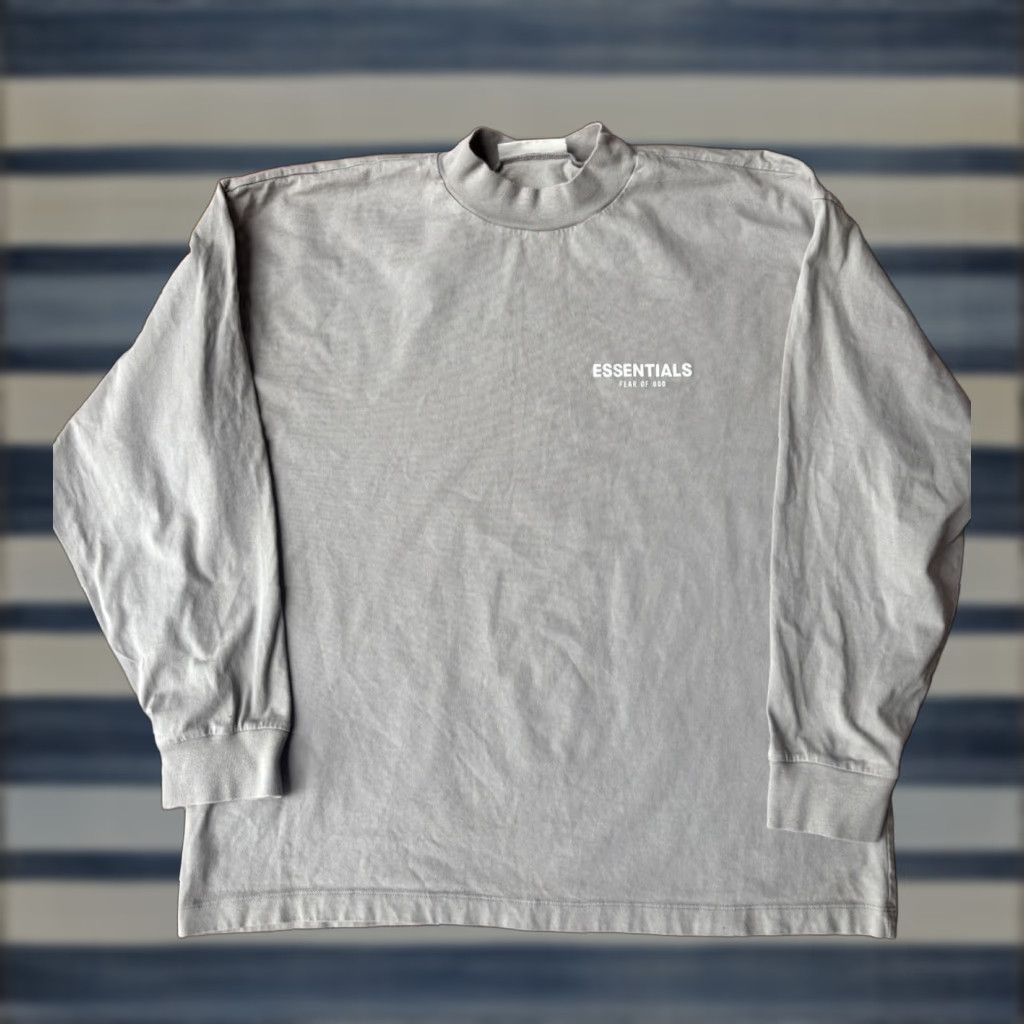 Fear of God Fear Of God Essentials Long Sleeve Shirt Mens XL Brown Shirt Crew Neck Logo Oversized Cotton Solid 2020s Designers Warm Weather Streetwear Size US XL / EU 56 / 4 - 1 Thumbnail