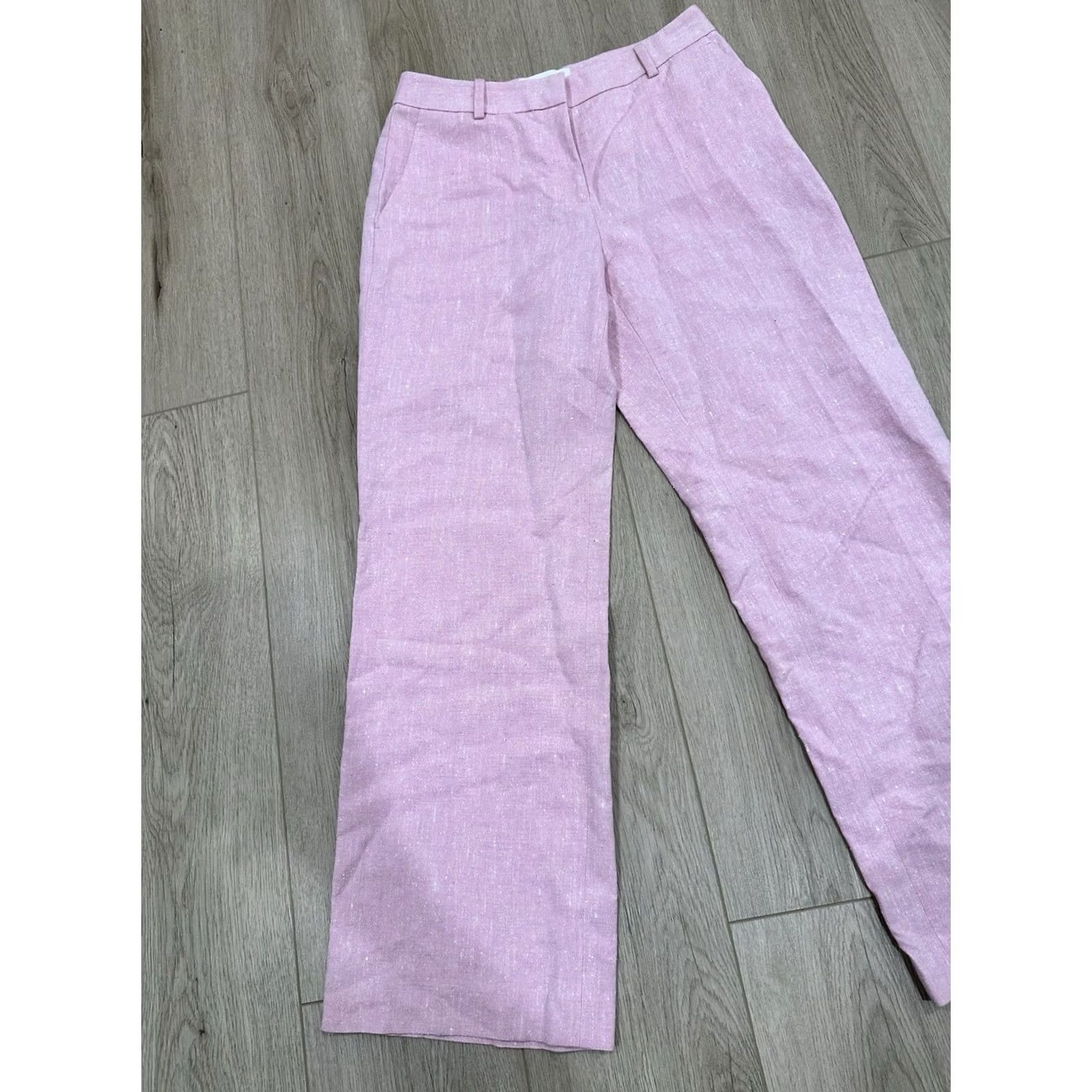 Pinko Lafayette 148 New York Women Pink Gates Straight-Leg Pants Size 6 Size 28" / US 6 / IT 42 - 3 Thumbnail