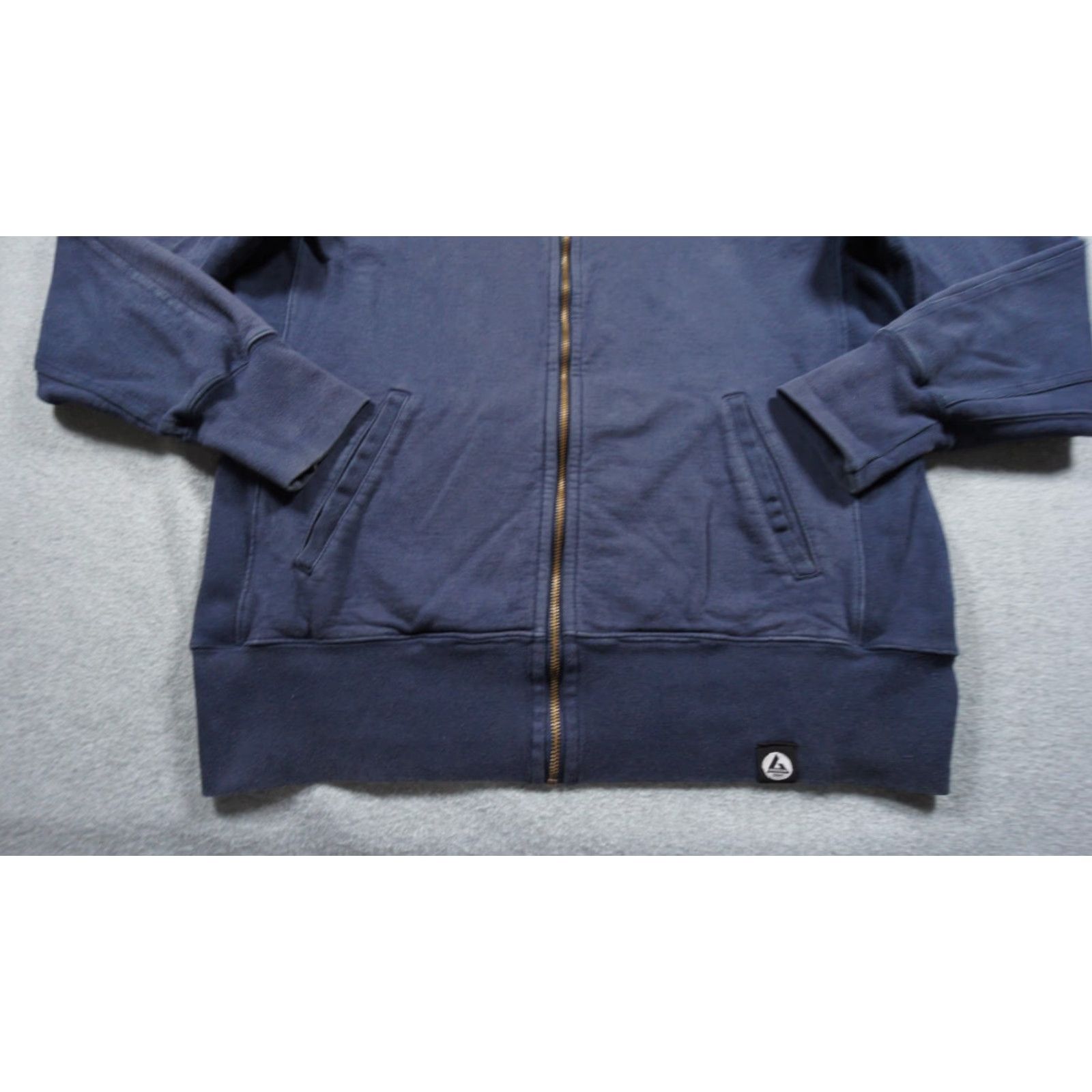 Vintage American Giant Sweatshirt Full Zip Fleece Mock Neck Blue Adult XL Mens Size US XL / EU 56 / 4 - 2 Thumbnail