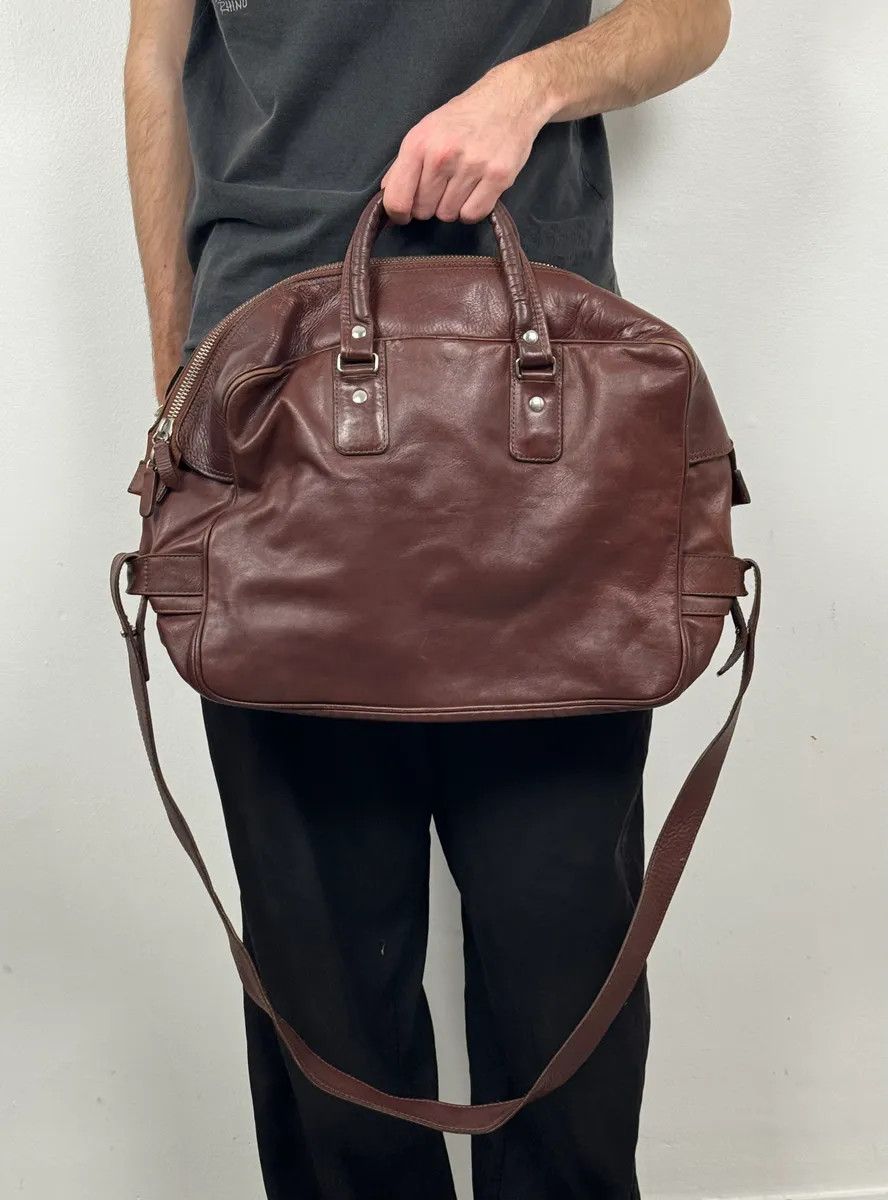 Maison Margiela 2012 Maison Margiela H&M Brown Upside Down Shoulder Leather Bag Size ONE SIZE - 3 Thumbnail