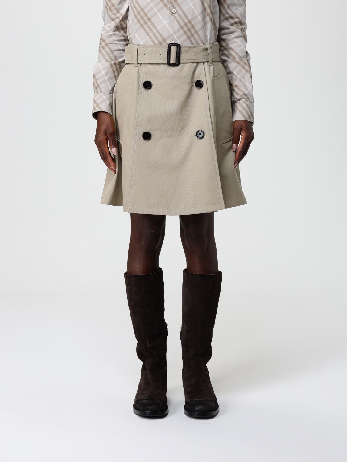 Burberry Burberry Skirt Woman Beige Size 26" / US 2 / IT 38 - 1 Thumbnail