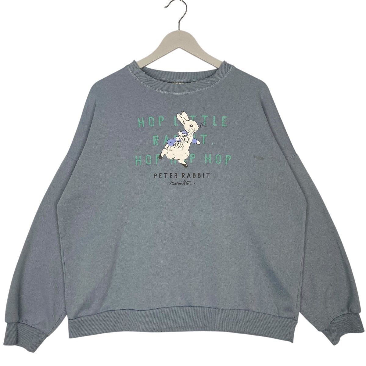 Vintage Vintage Peter Rabbit Big Printed Crewneck Sweatshirt Blue Size US M / EU 48-50 / 2 - 1 Thumbnail