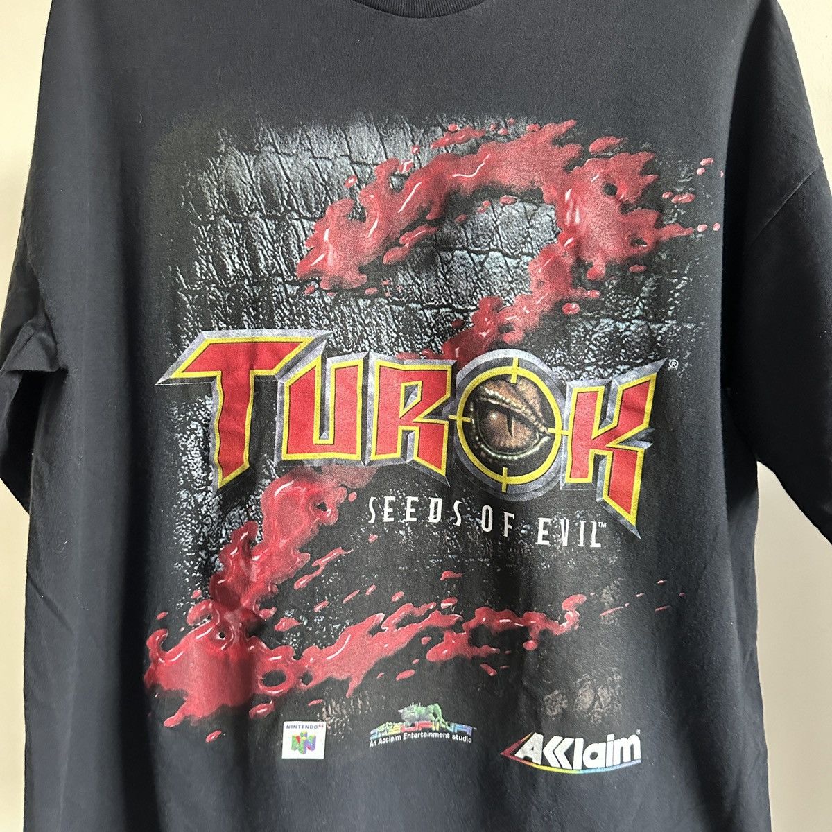 Vintage Turok 2 N64 Promo T Shirt Size Large Seeds Of Evil Black XL Size US XL / EU 56 / 4 - 2 Thumbnail