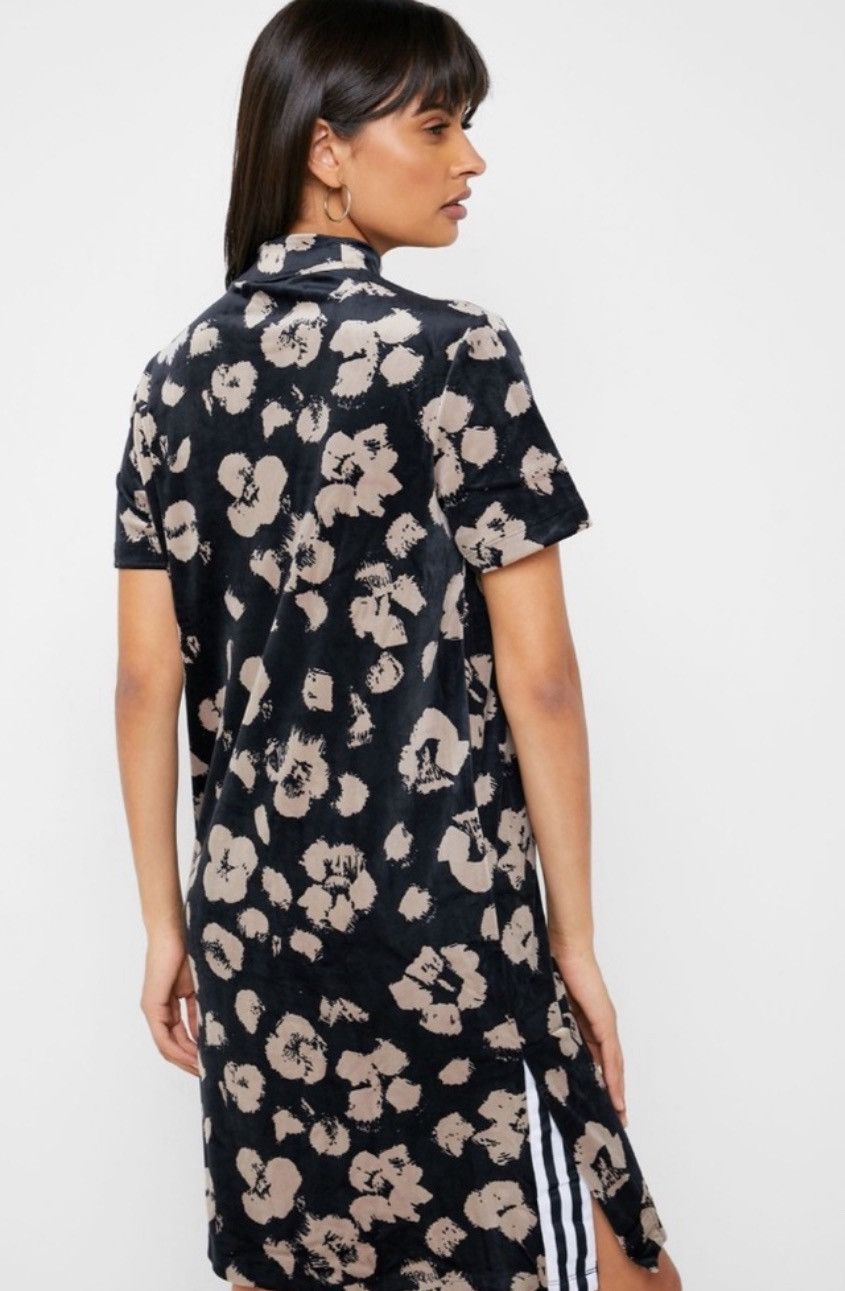 Adidas Adidas High Neck Midi Dress – Floral Print Size XL / US 12-14 / IT 48-50 - 2 Thumbnail