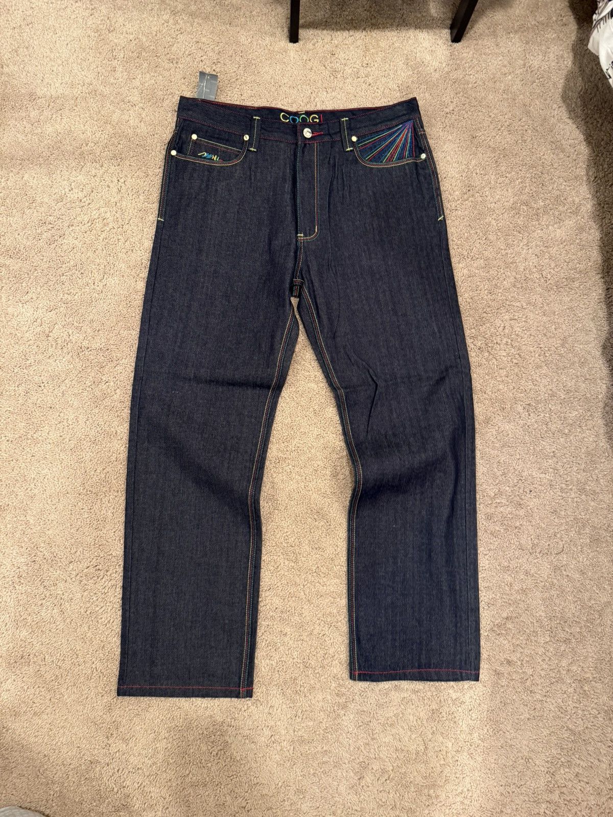 Coogi Coogi Wide Leg Embroidered Jeans Size US 38 / EU 54 - 3 Thumbnail