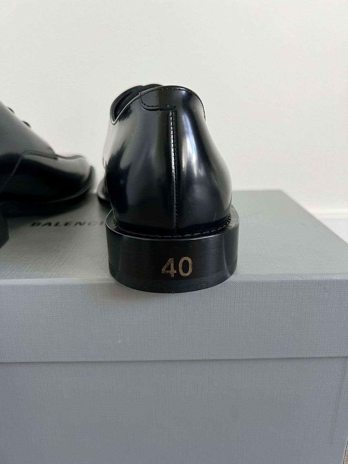 Balenciaga *SAMPLE* Balenciaga Square Toe Derby 40 Size US 7 / EU 40 - 7 Thumbnail
