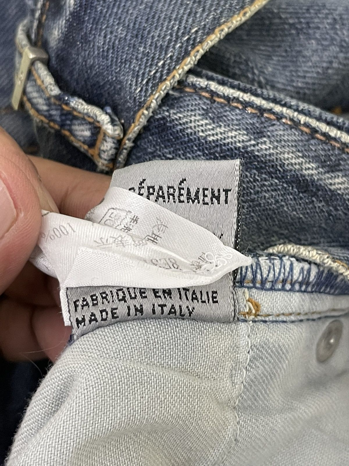 Edwin Flare Jeans Edwin Japan Faded Distress Stretch Boot Cut 8🟦3 Size US 31 - 21 Thumbnail