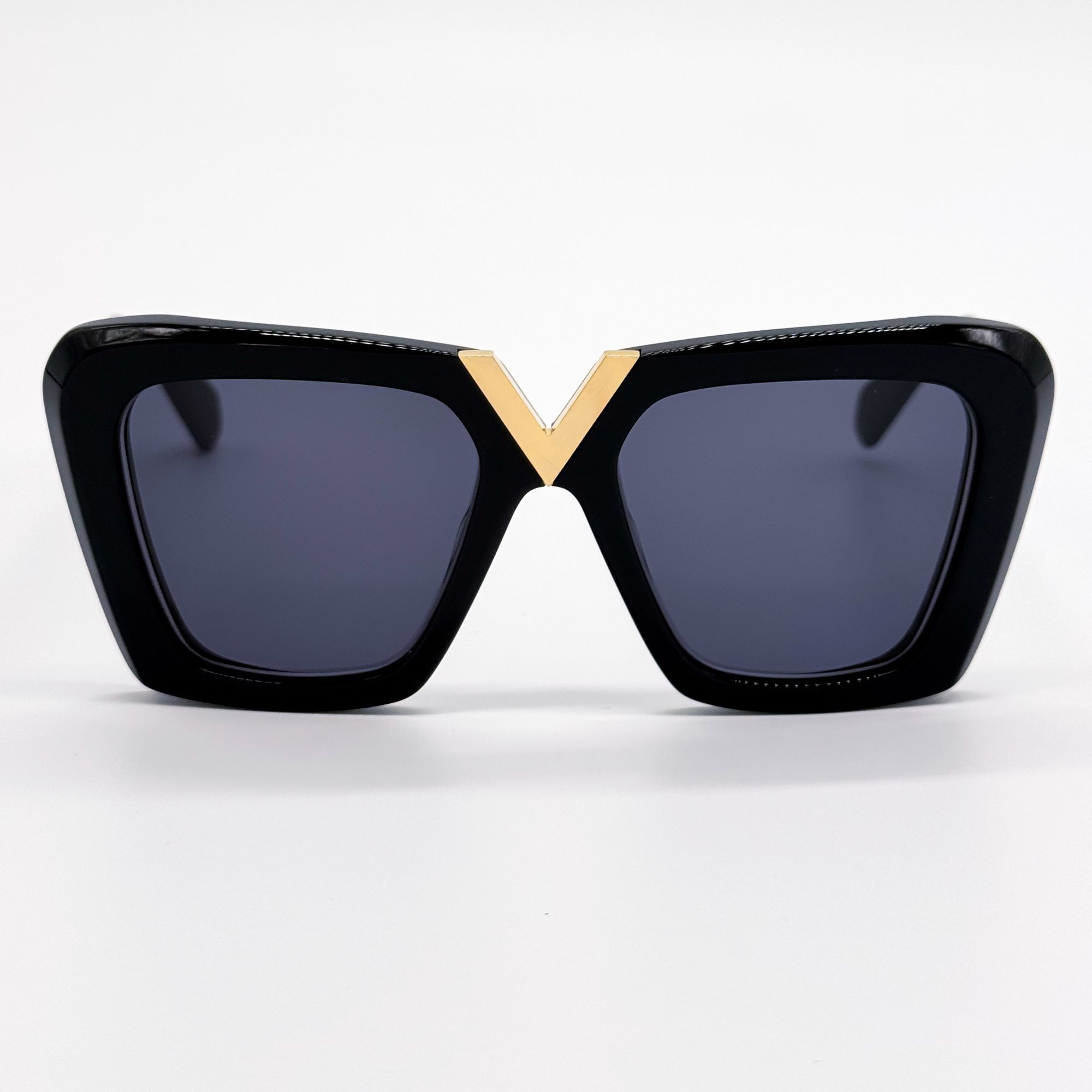Valentino NEW VALENTINO SUNGLASSES WOMEN BLACK V-GOLD-II VLS-161A Size ONE SIZE - 3 Thumbnail