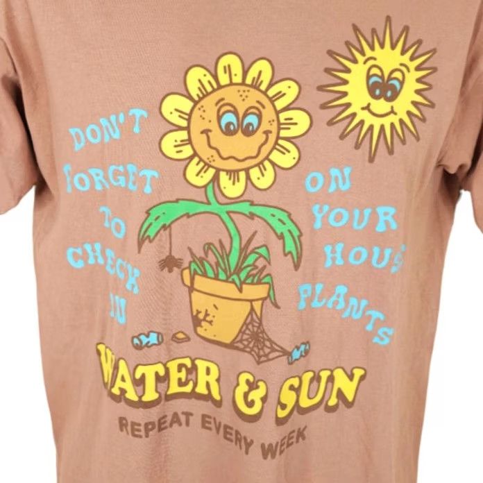 Pacsun PacSun Sunflower T Shirt Mens Size Medium Orange Water & Sun House Plants Shirt Size US M / EU 48-50 / 2 - 2 Thumbnail