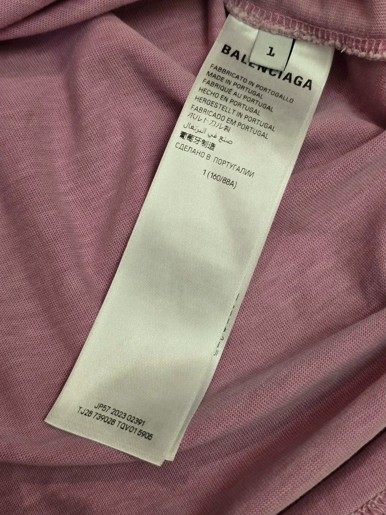 Balenciaga Balenciaga Pink Eiffel Tower Short Sleeve T-shirt Size US S / EU 44-46 / 1 - 5 Thumbnail