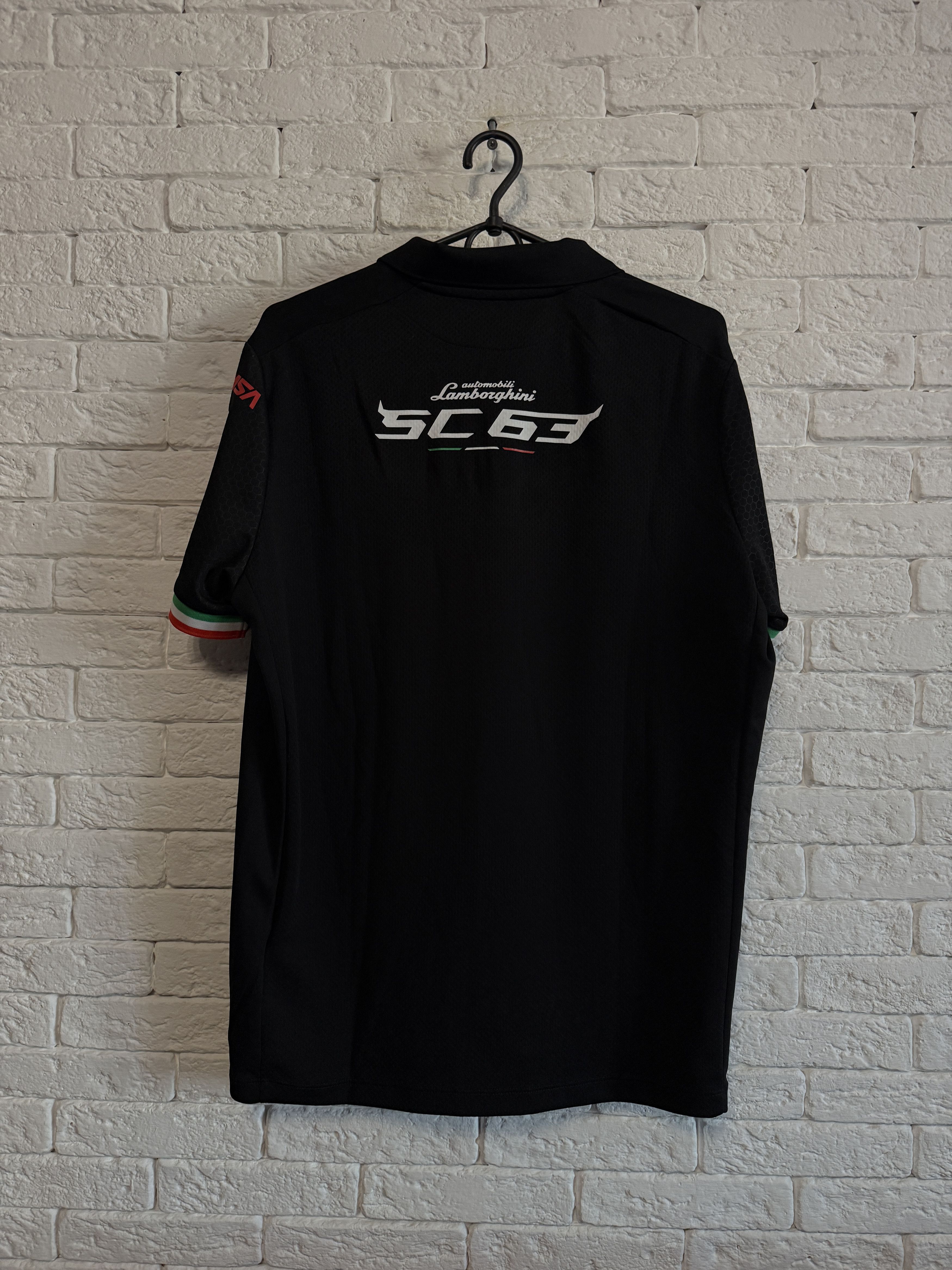 Lamborghini Racing Polo Macron Lamborgini SC 63 Sz L Size US L / EU 52-54 / 3 - 6 Thumbnail