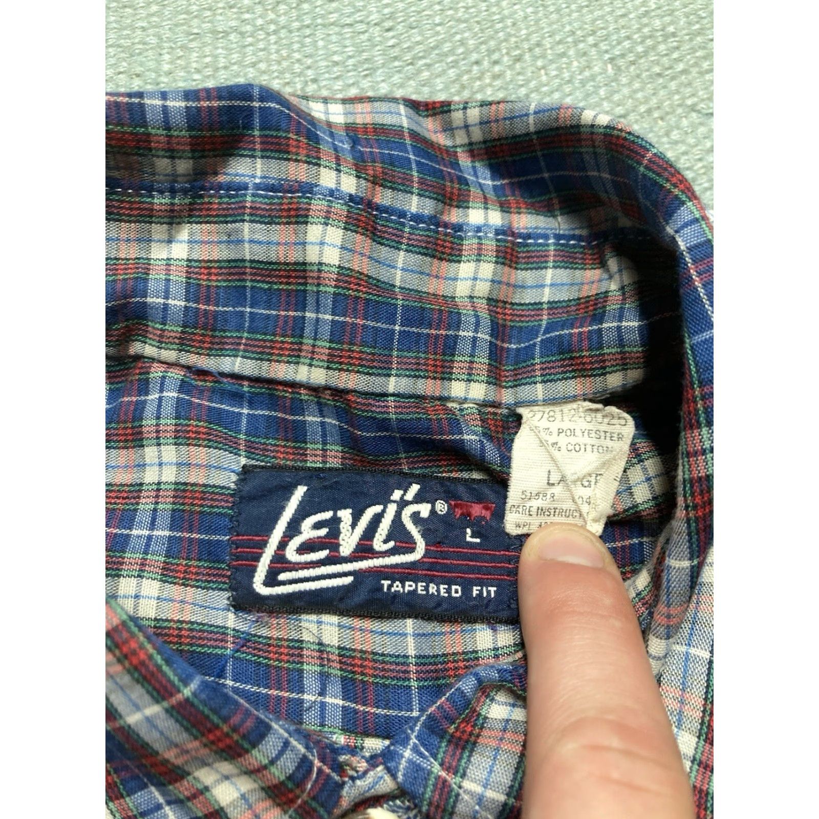 Levi's VINTAGE Levi’s Button Shirt Plaid Check Long Sleeve Lightweight Large Mens Shirt Size US L / EU 52-54 / 3 - 4 Thumbnail