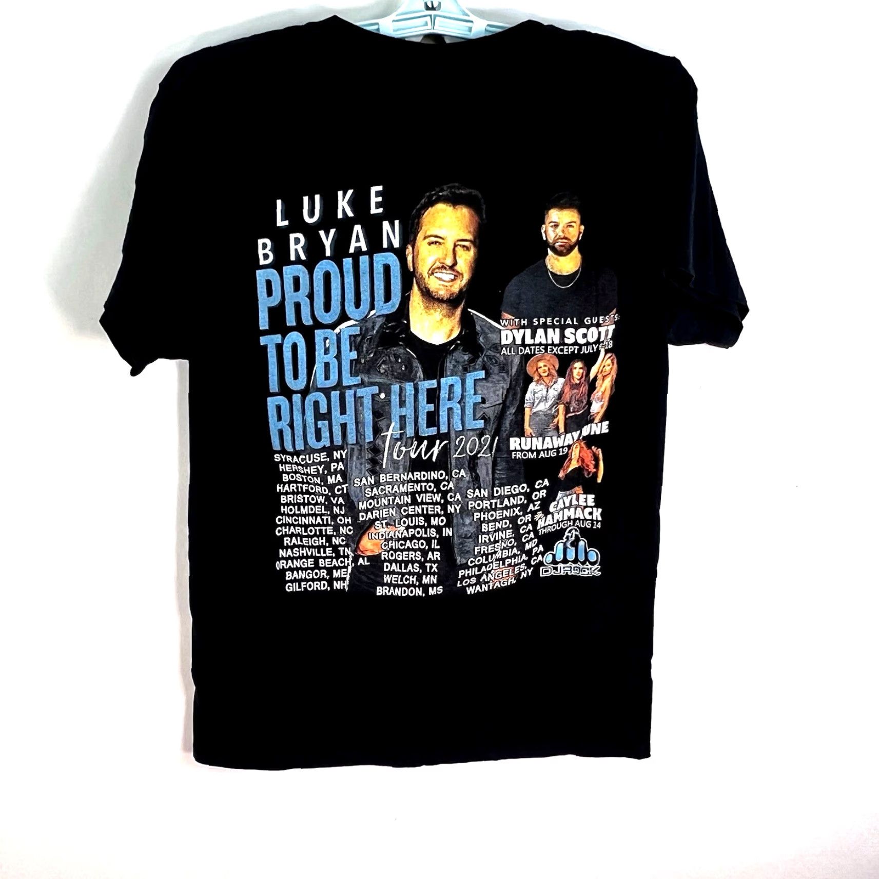Hereu Luke Bryan Shirt Adult S Black Tour Graphic Print 2021 Unisex Size US S / EU 44-46 / 1 - 5 Thumbnail