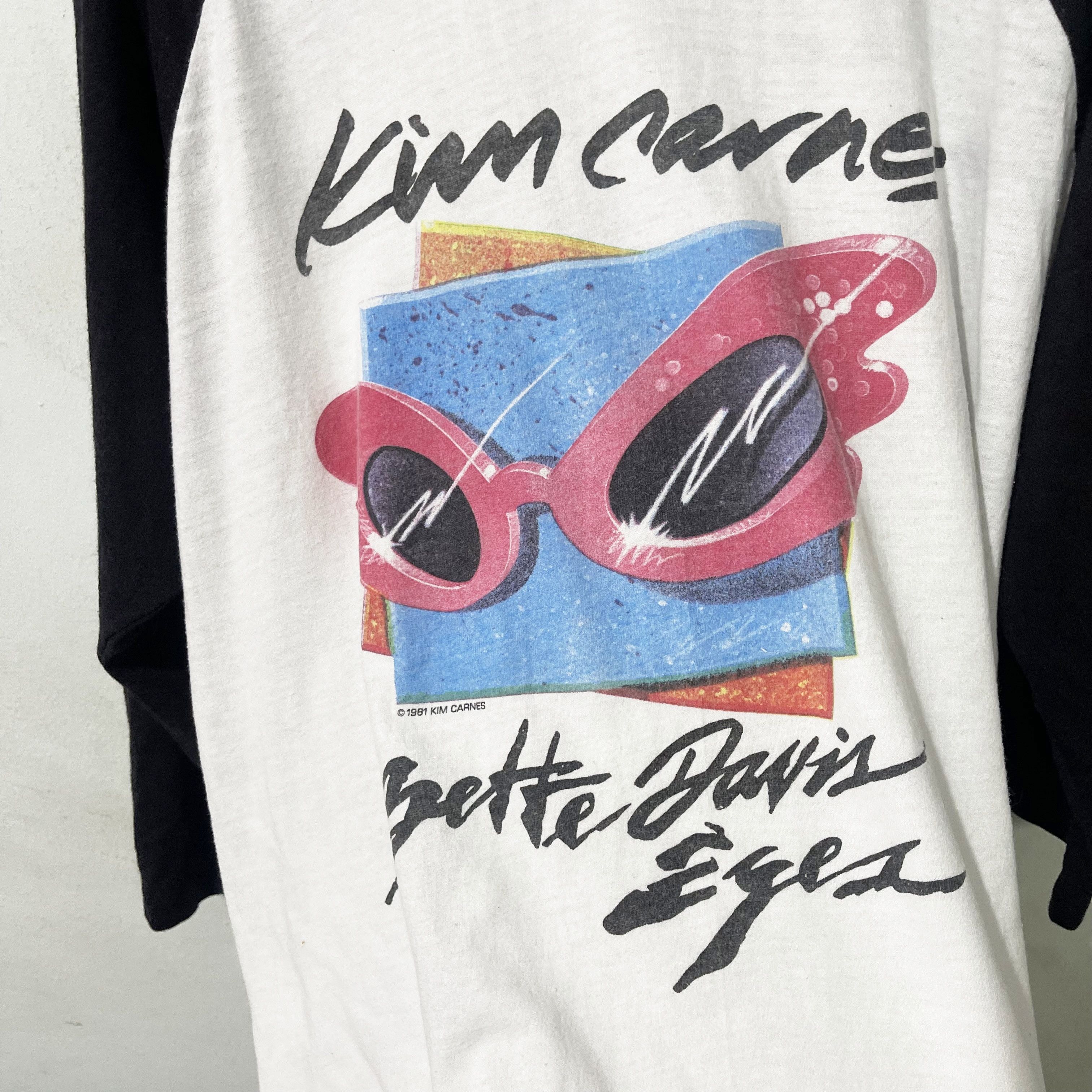 Band Tees Vintage 1981 Kim Carnes Bette Davis Eyes Raglan Shirt Size US XL / EU 56 / 4 - 2 Thumbnail