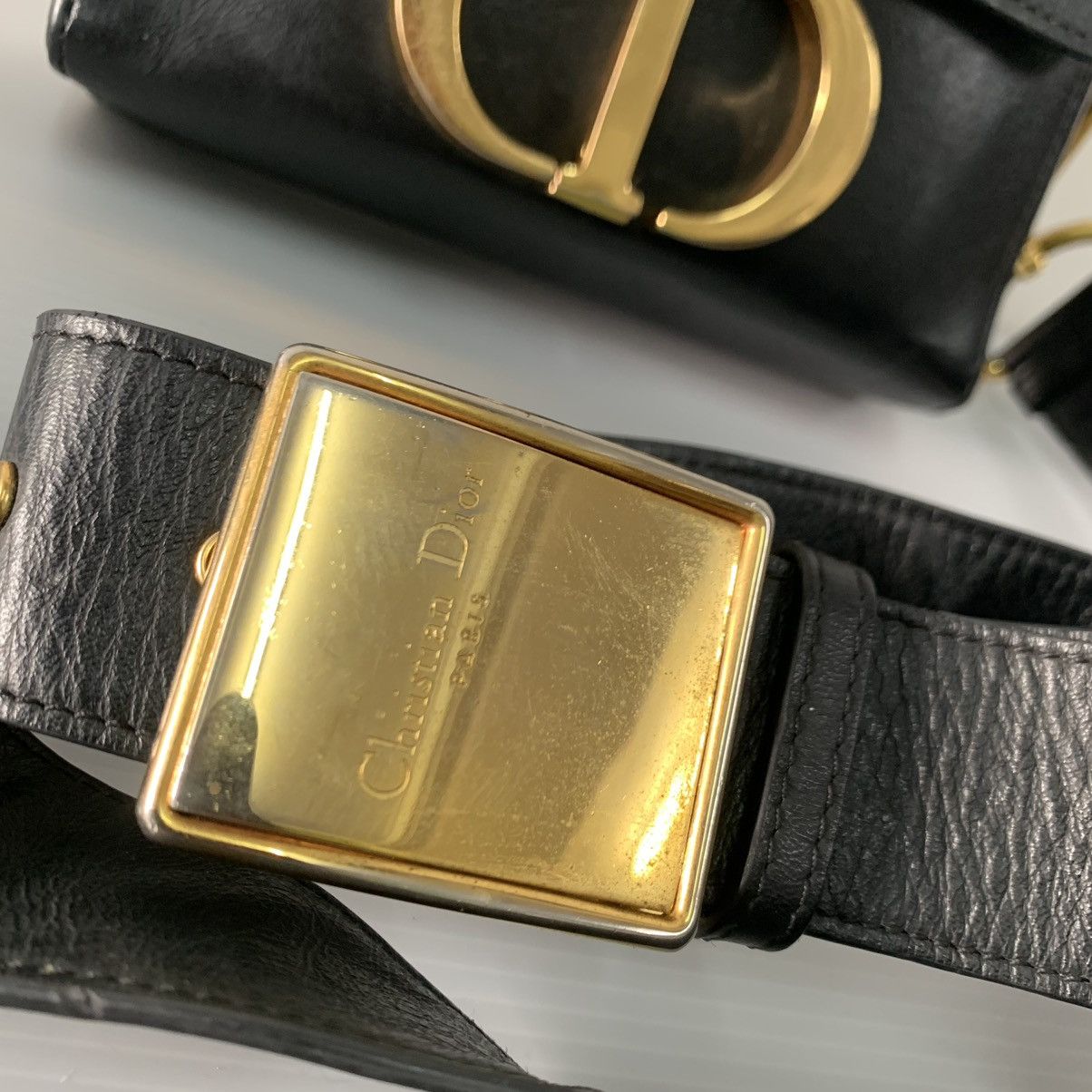 Dior Christian Dior Leather Black Crossbody Bag Size ONE SIZE - 5 Thumbnail