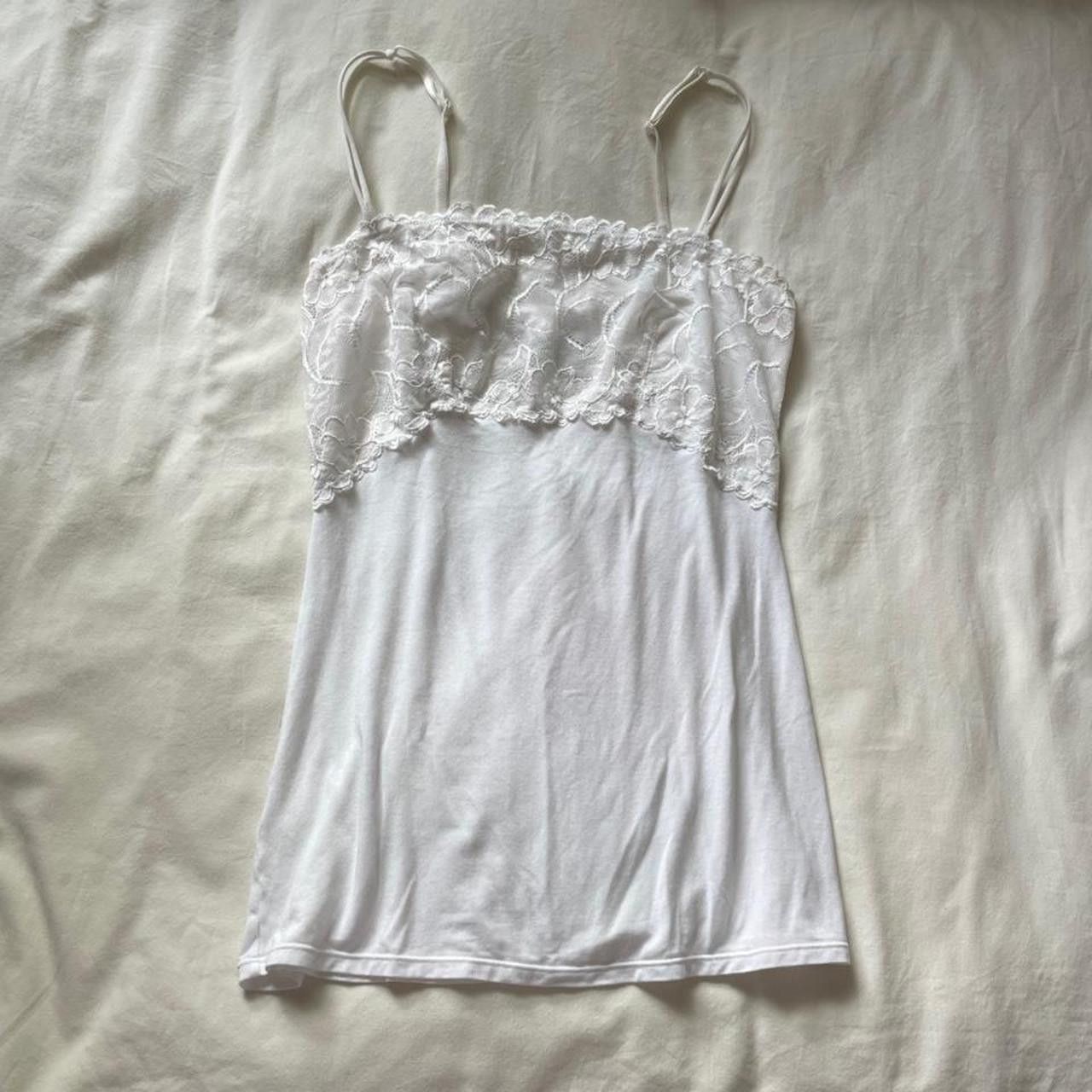 Other 2000s white lacy stretch cami top Size M / US 6-8 / IT 42-44 - 1 Thumbnail