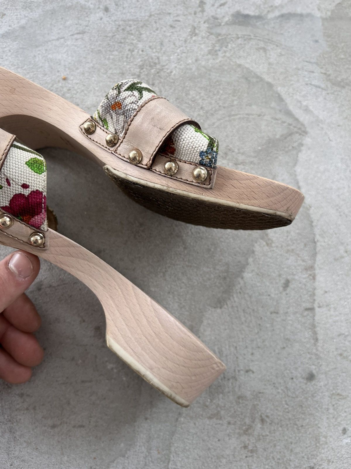 Gucci Rare Gucci Wooden Platform Sandals Luxury Avant-Garde Y2K Size US 9.5 / IT 39.5 - 13 Thumbnail