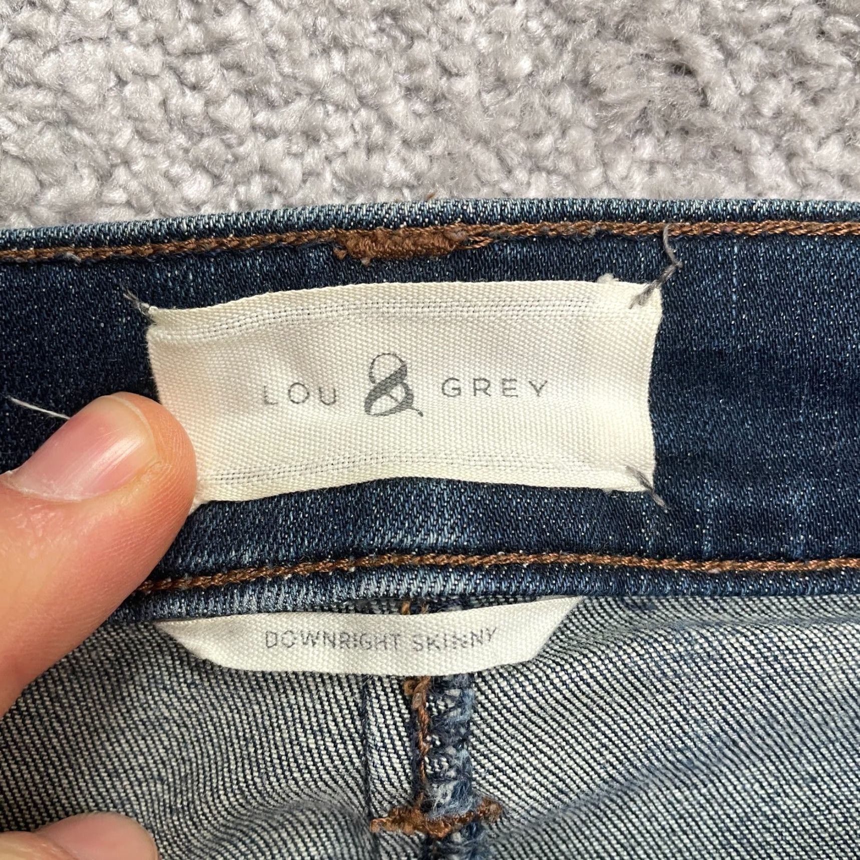 Lou & Grey Lou & Grey Skinny Jeans Womens 27 Blue Mid Rise Stretch 28x26.5 Denim Size 27" / US 4 / IT 40 - 5 Thumbnail