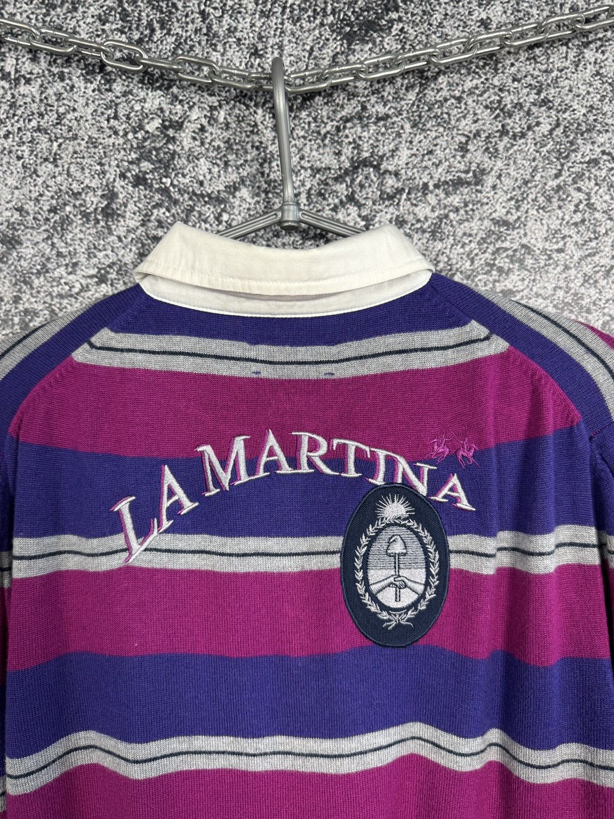 La Martina La Martina Polo Shirt Long Sleeve Striper Rugby Style Size M Size US M / EU 48-50 / 2 - 16 Thumbnail