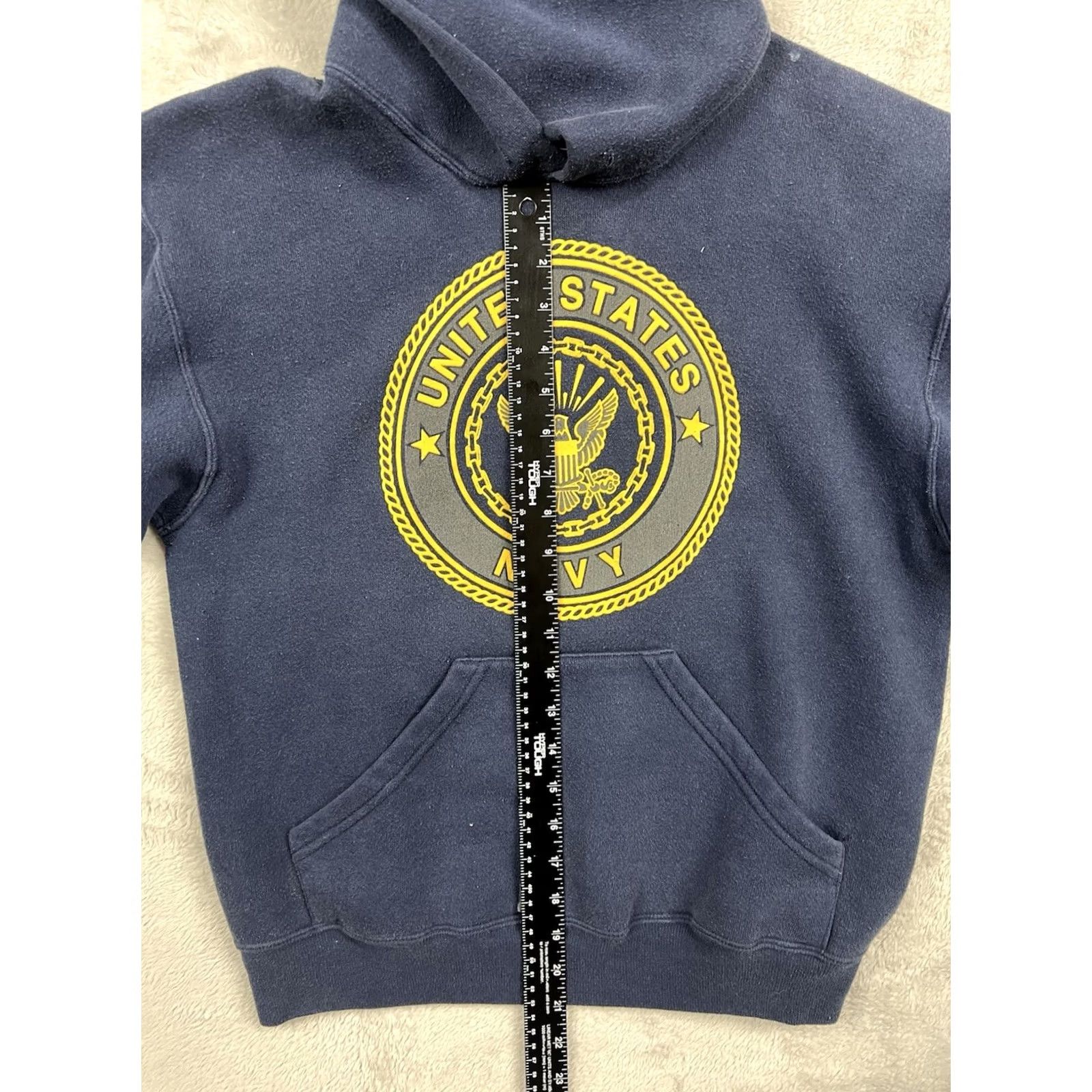 Soffe VINTAGE Soffe Navy Seal Emblem Fleece Pullover Hoodie Men Small Blue Size US S / EU 44-46 / 1 - 2 Thumbnail