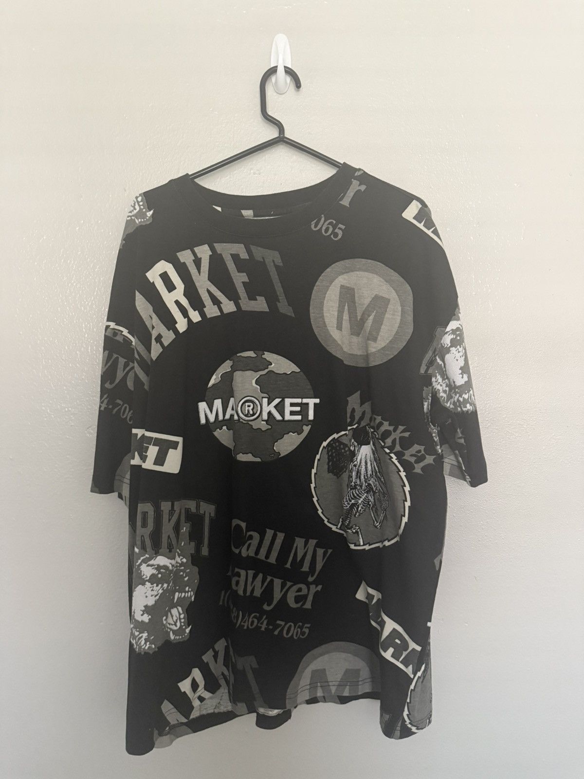 Market MONOGRAM AOP GRAYSCALE T-SHIRT XXL Size US XXL / EU 58 / 5 - 1 Thumbnail