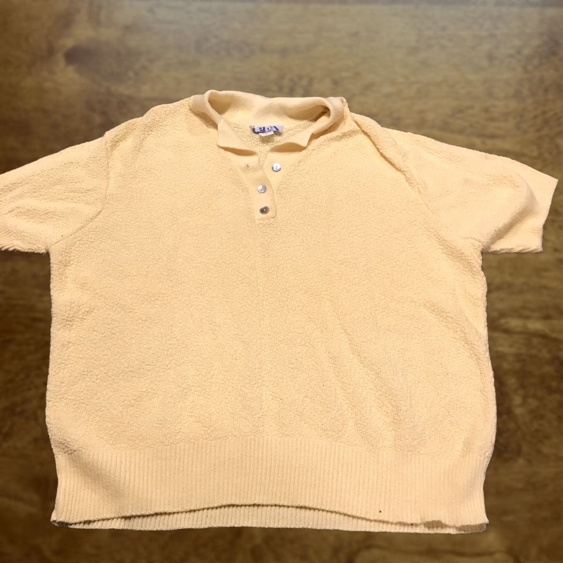 Vintage BFA Classics Blouse Womens 3XL Yellow Collared Short Sleeve Button Cotton Basic Vintage? Size XXL / US 16-18 / IT 52-54 - 1 Thumbnail